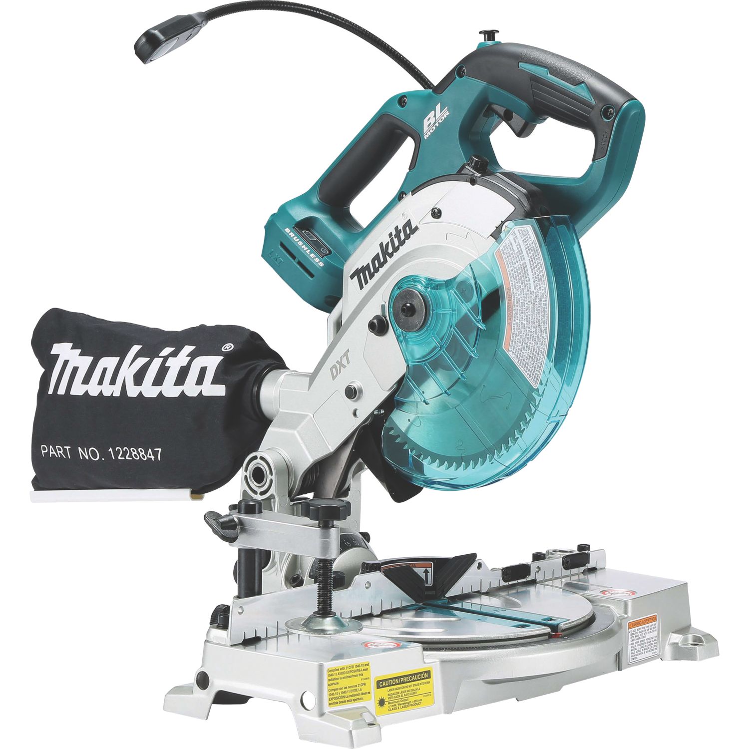 Makita DLS600Z 165mm 18V Li-Ion LXT Brushless Cordless Double-Bevel Compound Mitre Saw - Bare (401HF)