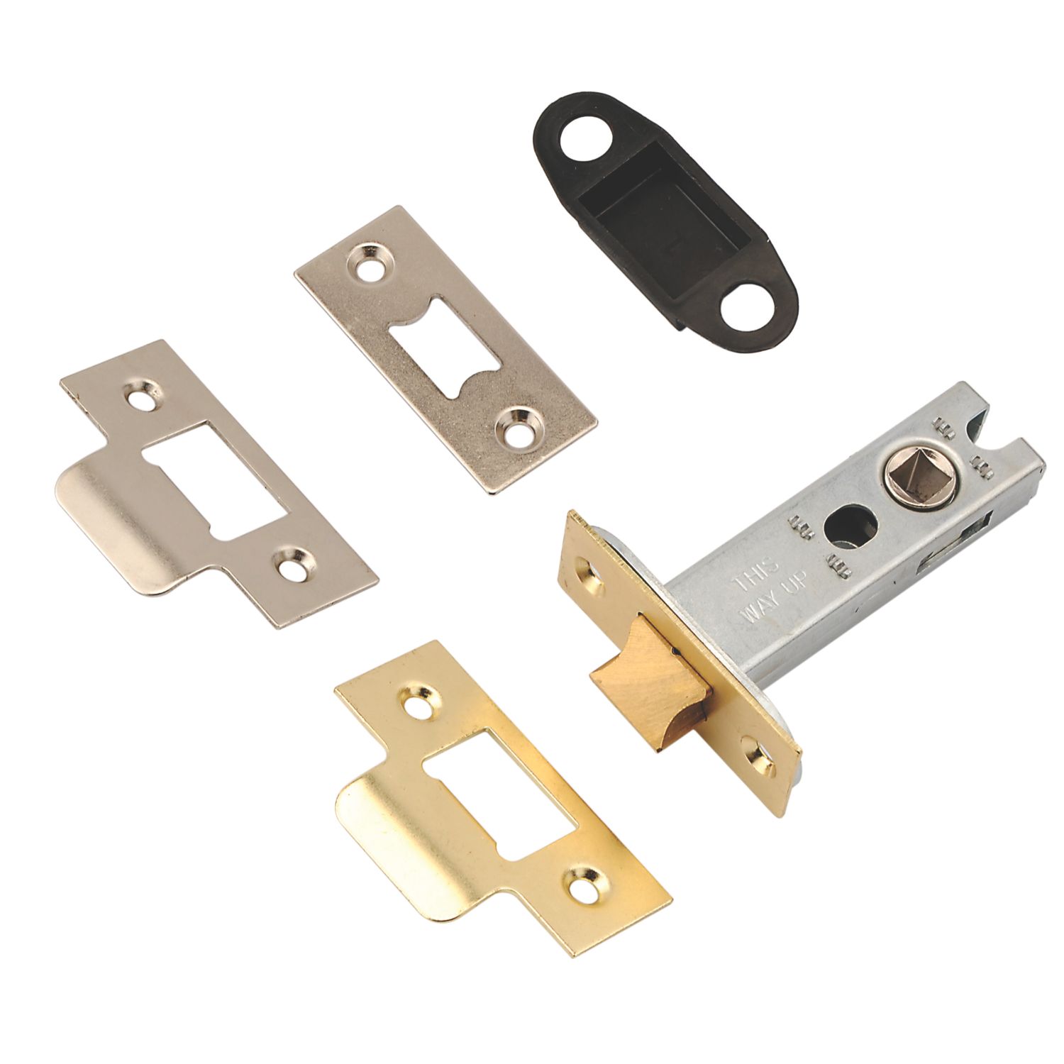 Smith & Locke Electro Brass/Satin Chrome Tubular Mortice Latch 76mm Case - 56mm Backset (4021K)