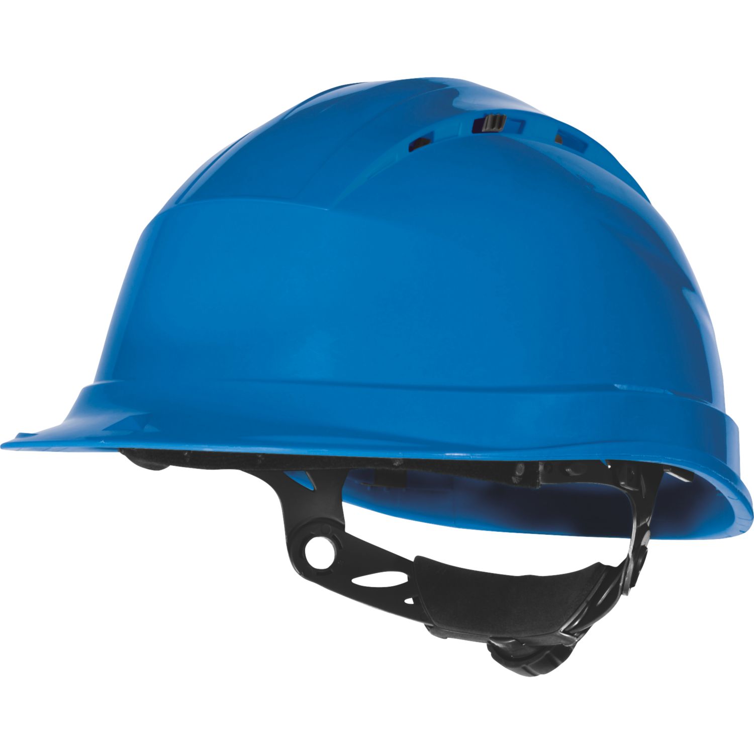 Delta Plus Quartz Up IV Vented Rotor Wheel Ratchet Safety Helmet Blue (4029R)