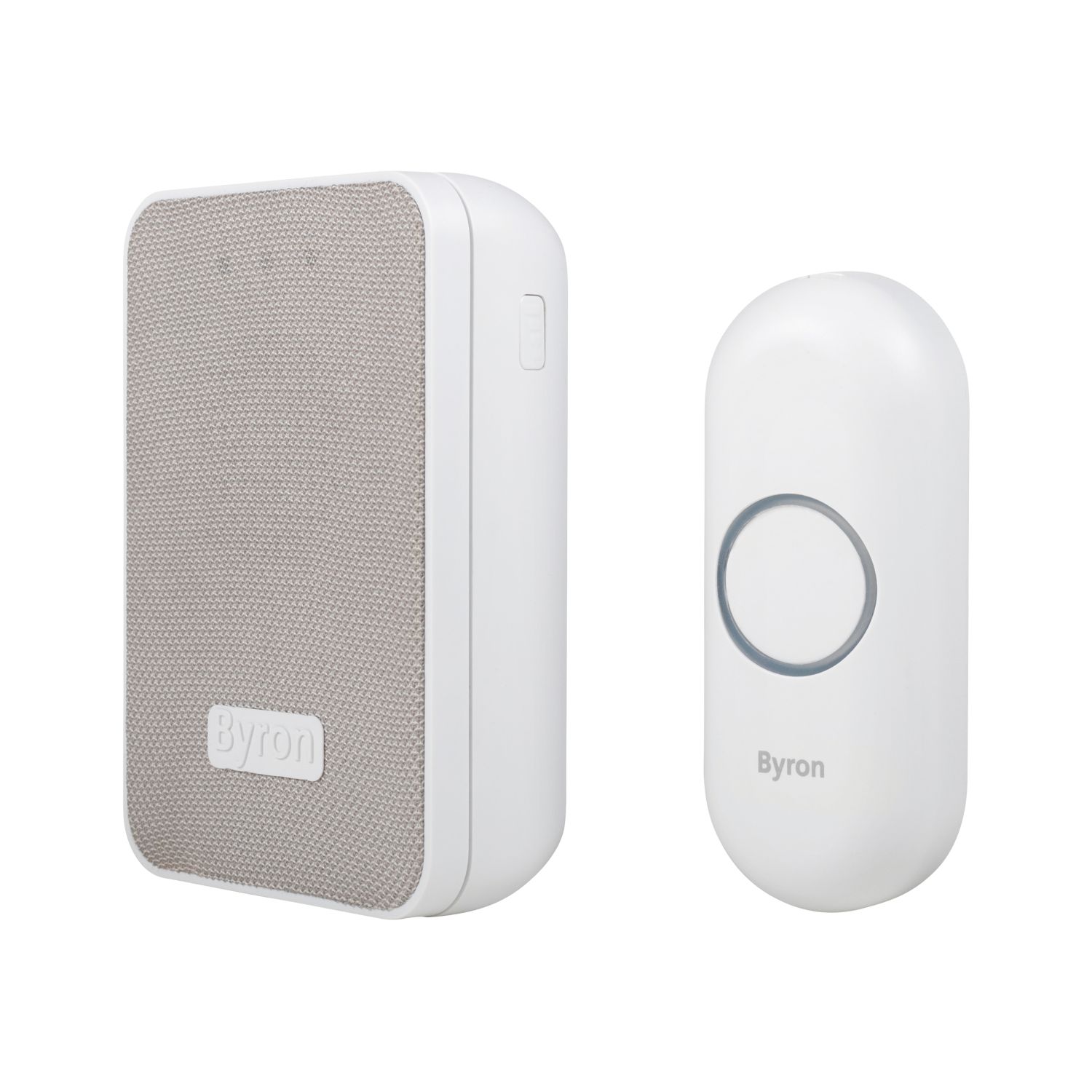 Byron DBY-22321 Battery-Powered Wireless Doorbell White/Grey (402KJ)