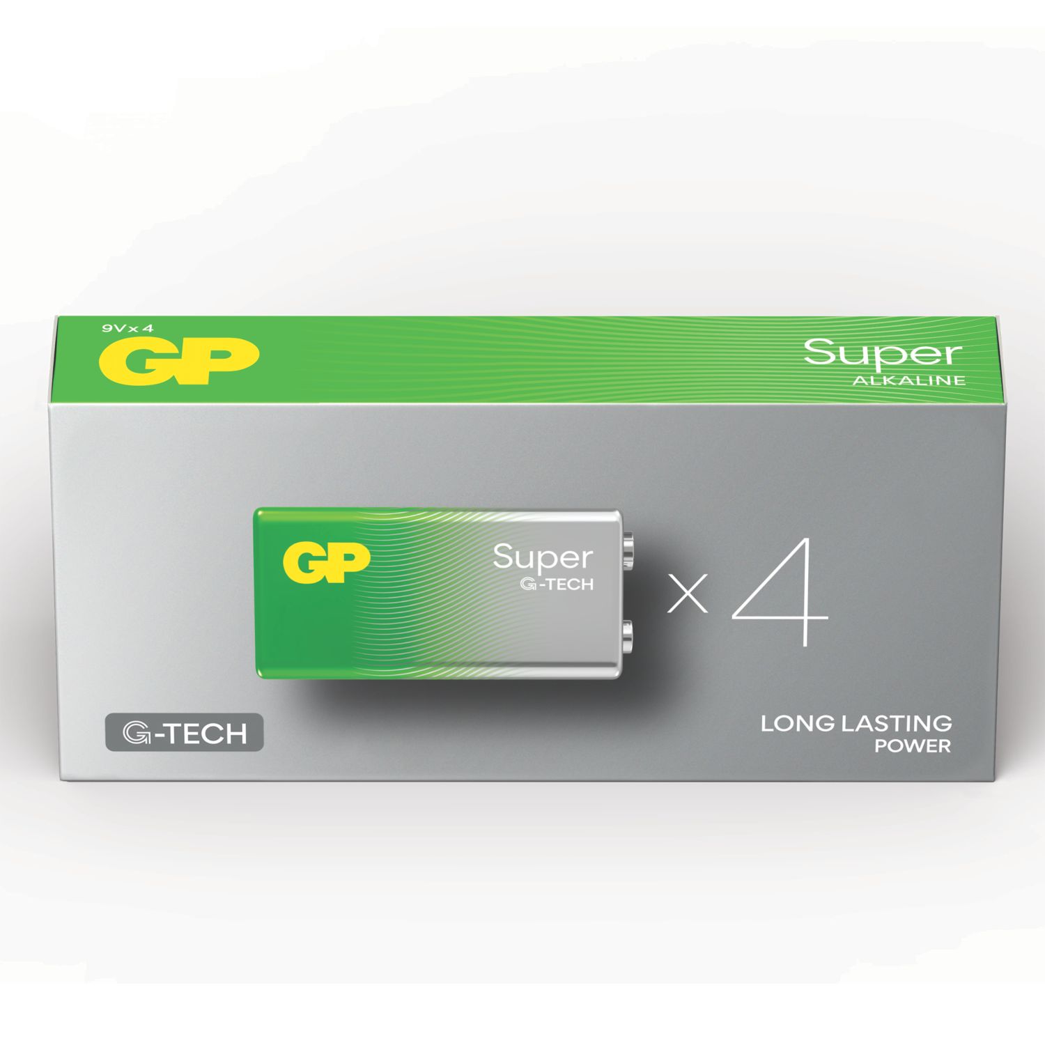 GP Batteries Super 9V Alkaline Batteries 4 Pack (402RM)