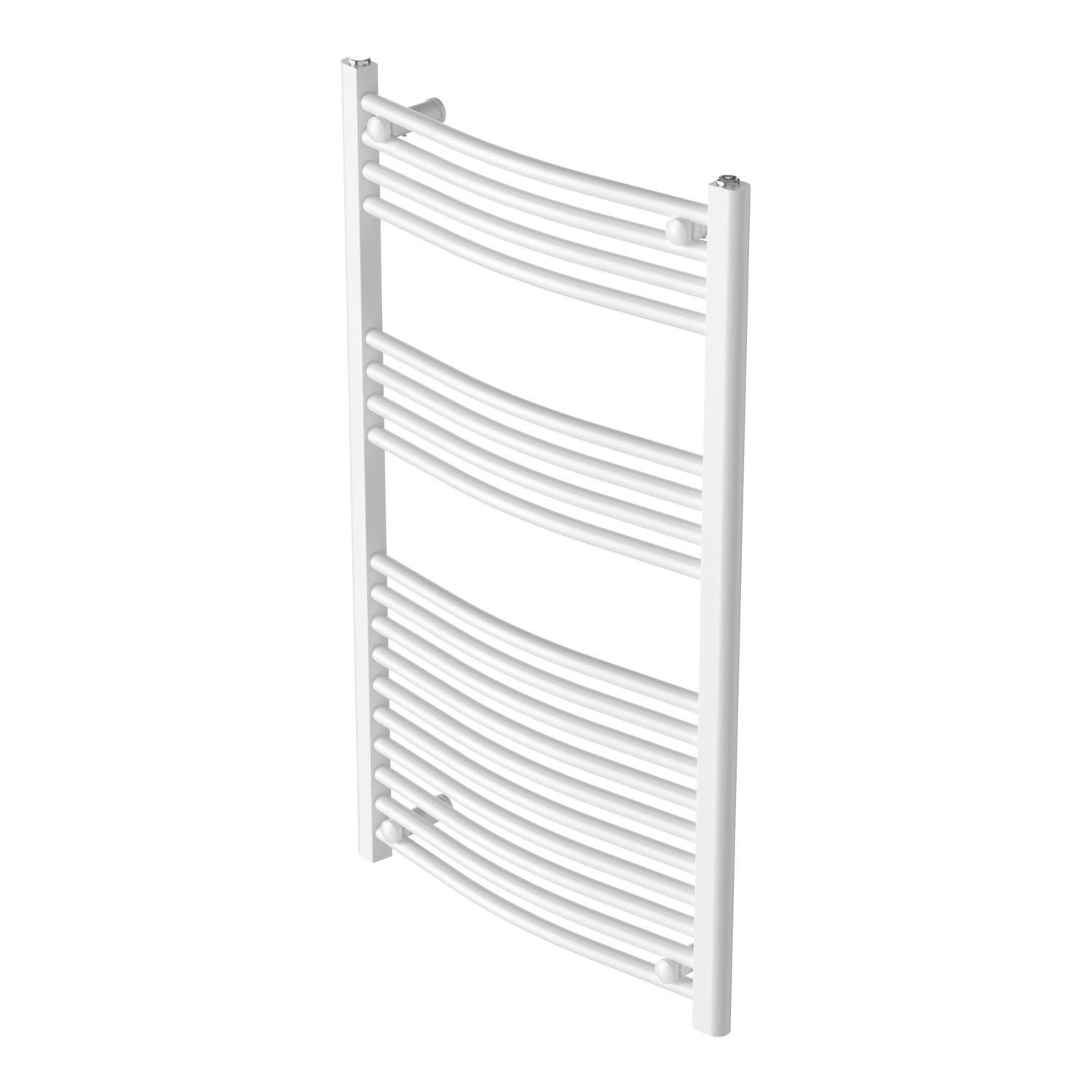 Flomasta 1000mm x 600mm 1760BTU White Curved Towel Radiator (403AG)