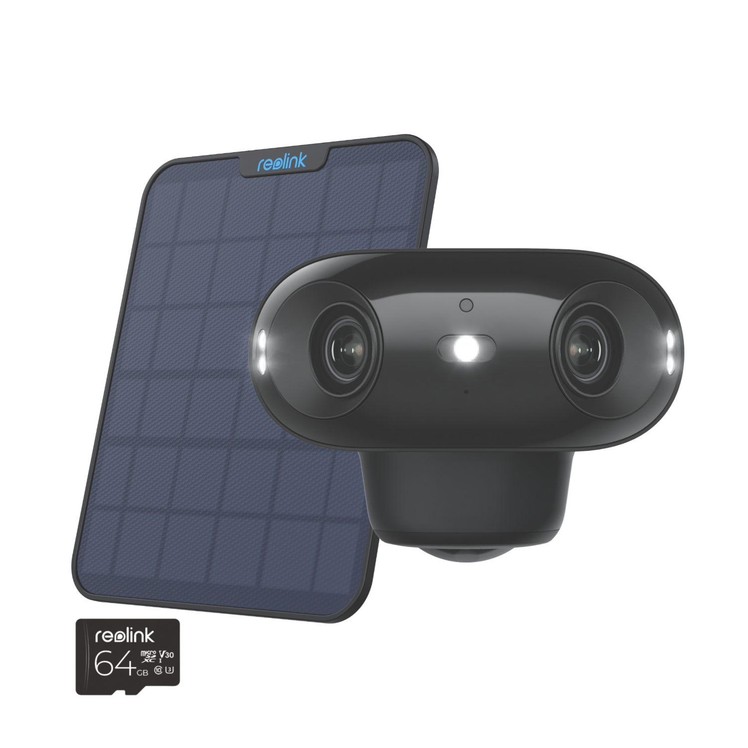 Reolink B740X Argus 4 Solar & Battery-Powered Black Wired or Wireless 4K Indoor & Outdoor Bullet Wi-Fi Security Camera (403AK)