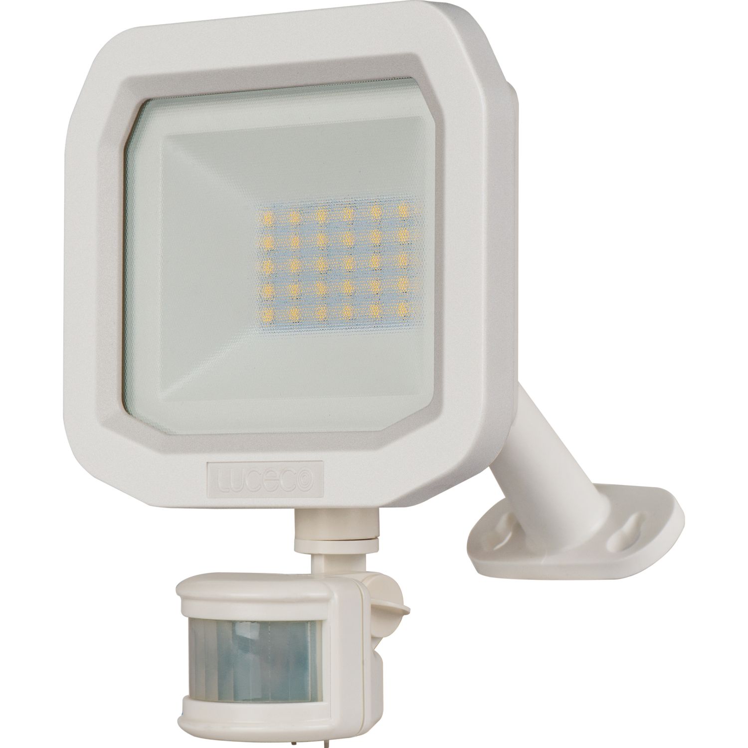 Luceco Castra Outdoor LED Floodlight With PIR Sensor White 10W 1200lm (403KJ)