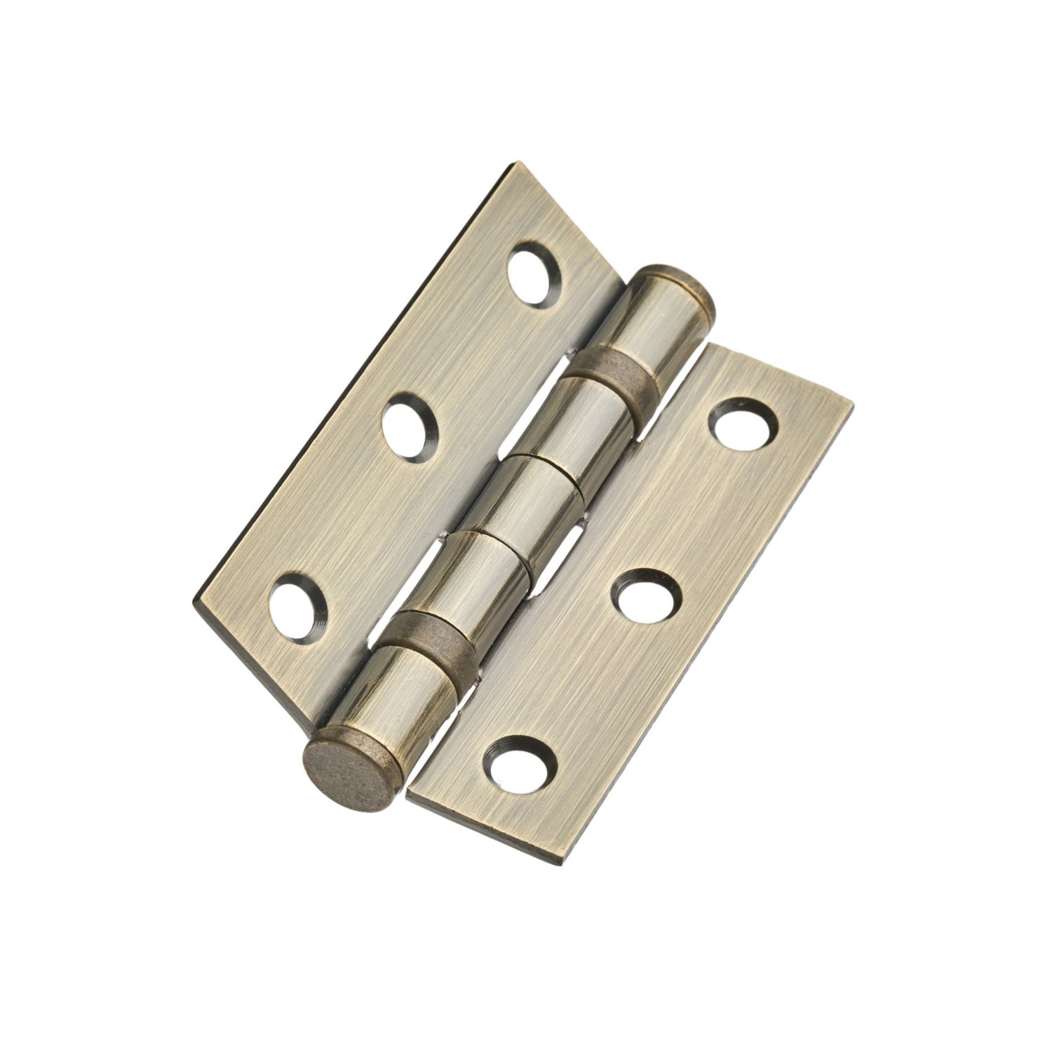 Hardware Solutions Antique Brass Ball Bearing Hinges 76mm x 50mm 2 Pack (403KK)