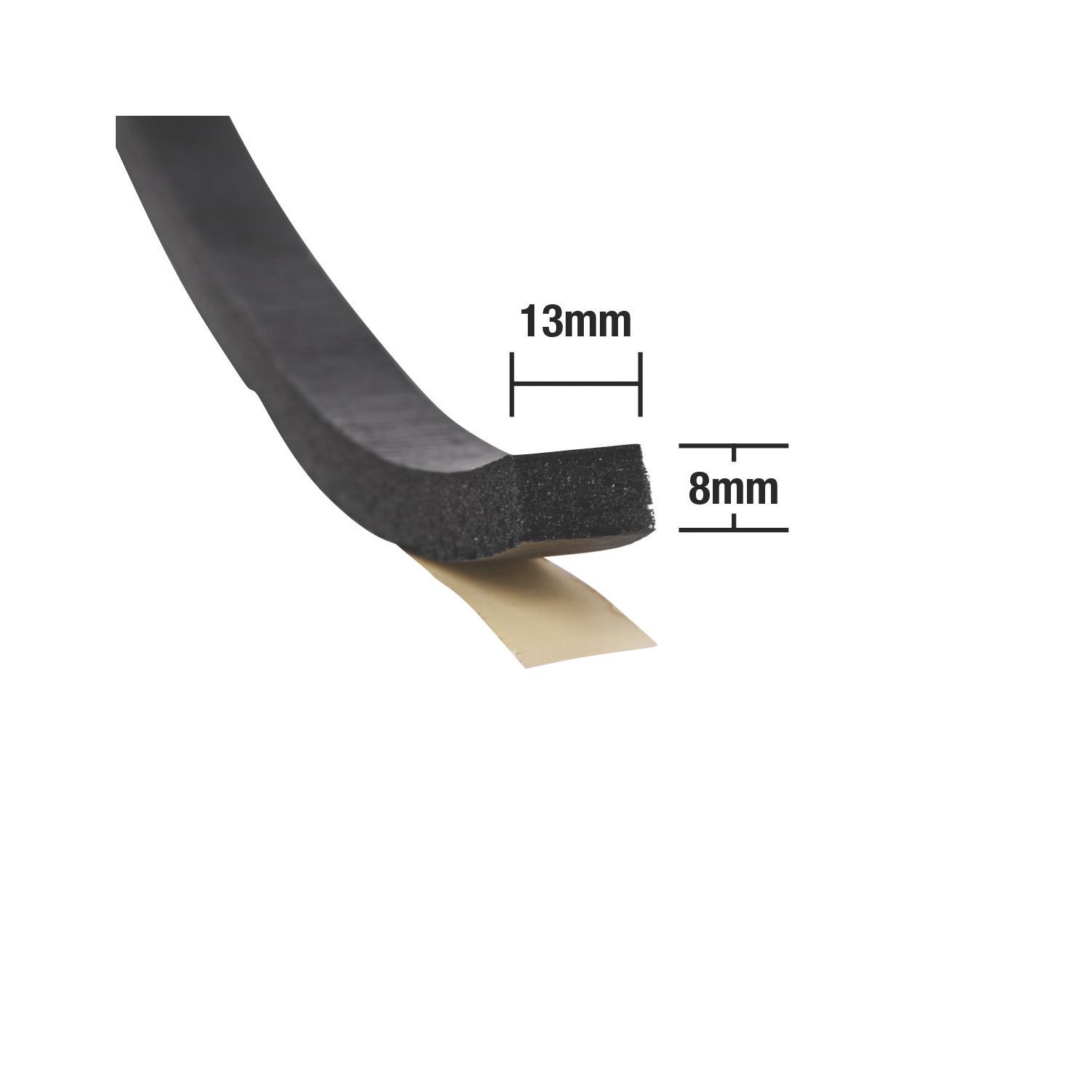 Stormguard Extra Thick Weatherstrips Black 3.5m 2 Pack (40425)