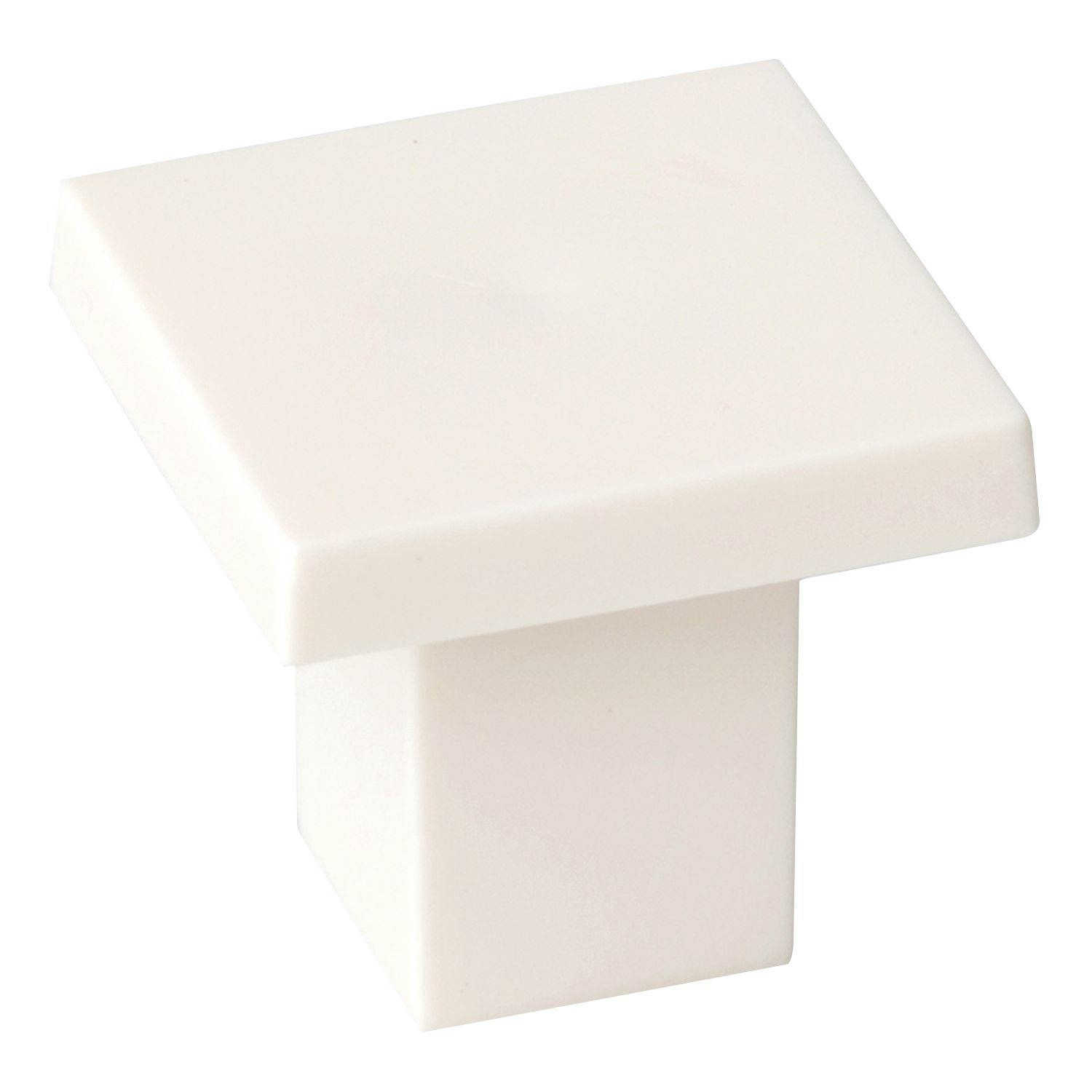 Essentials Decorative Square Cabinet Knobs White 30mm 6 Pack (404HP)