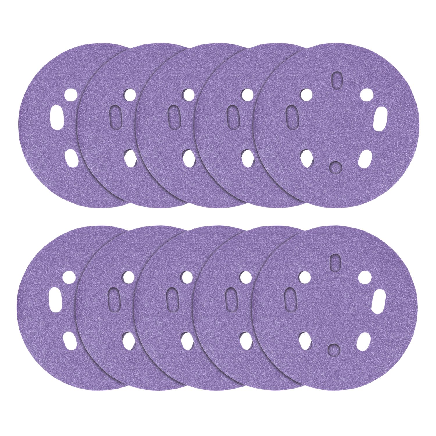 Trend AB/125/80Z 80 Grit 8-Hole Punched Multi-Material Sanding Discs 125mm 10 Pack (404PV)