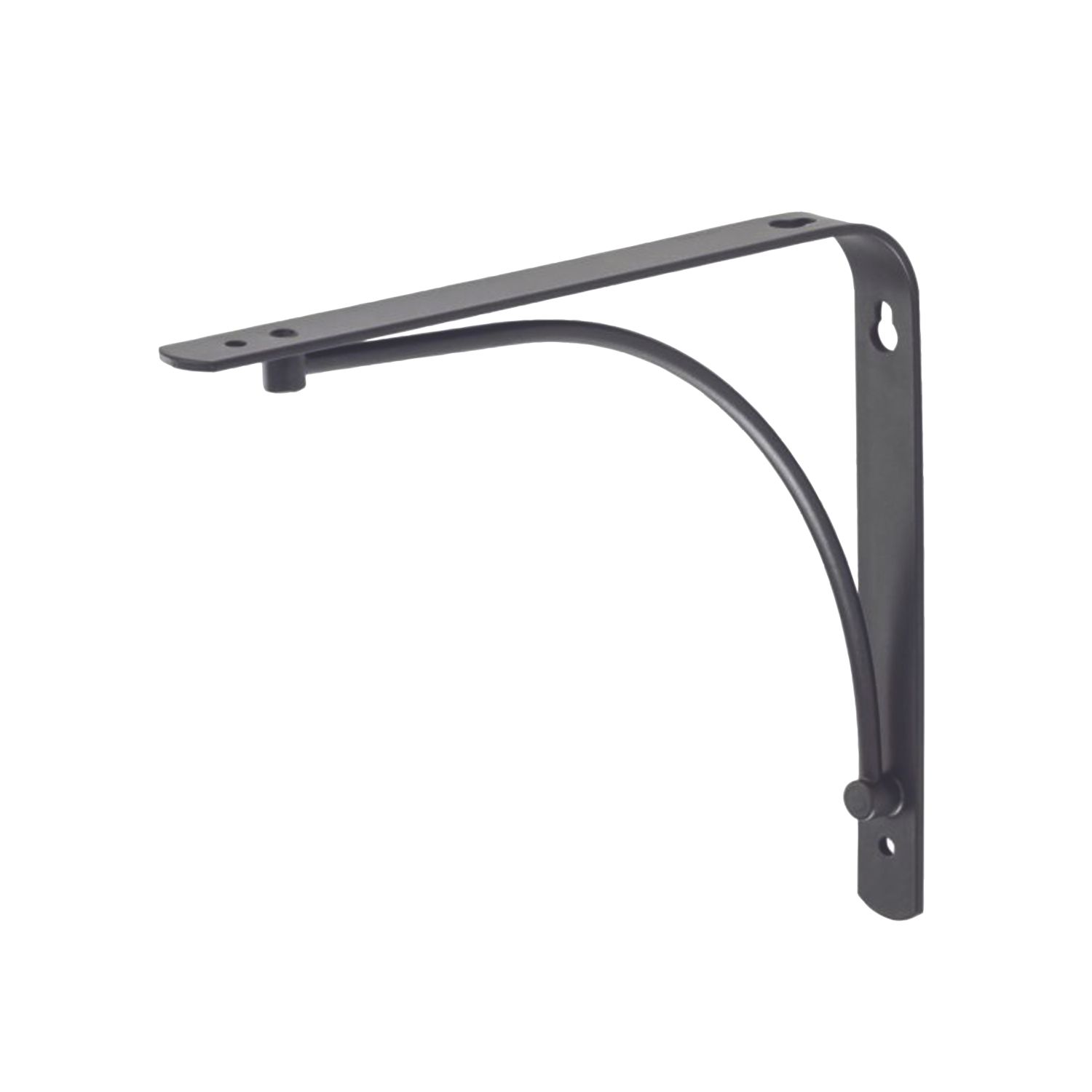 Essentials Arc Shelf Brackets Black 230mm x 180mm 4 Pack (404VJ)