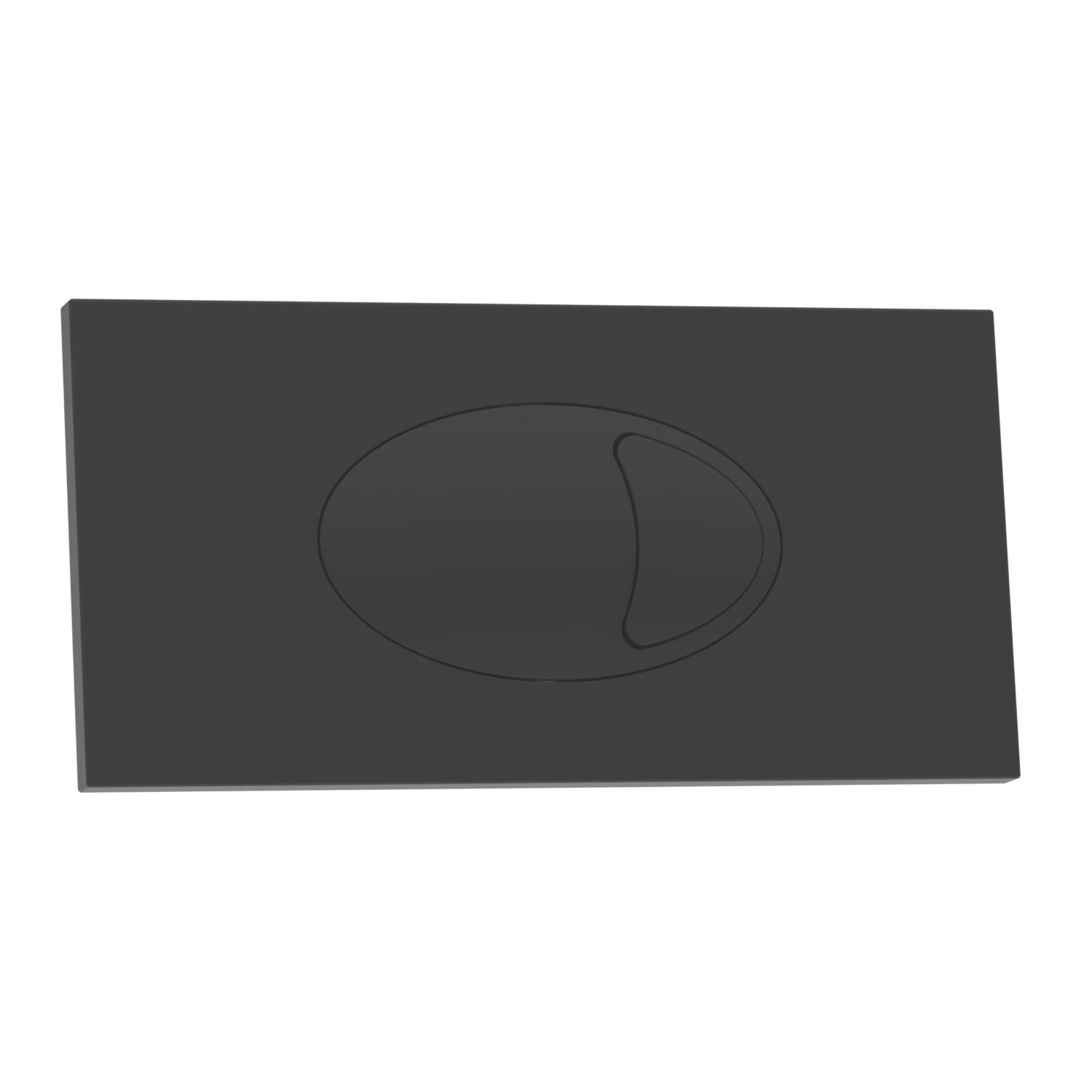 ETAL Porto Dual-Flush Rectangular Plate Matt Black (404VN)