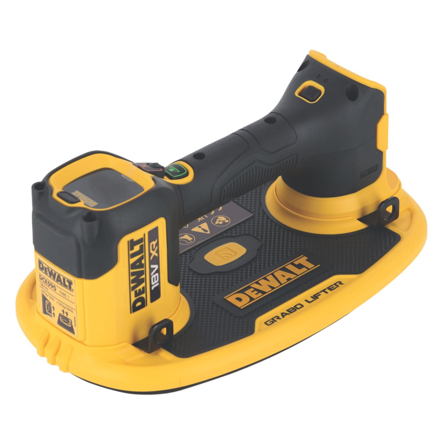 DEWALT DCE590N-XJ 18V Li-Ion XR Cordless Single Cup Suction Lifter - Bare (405VN)