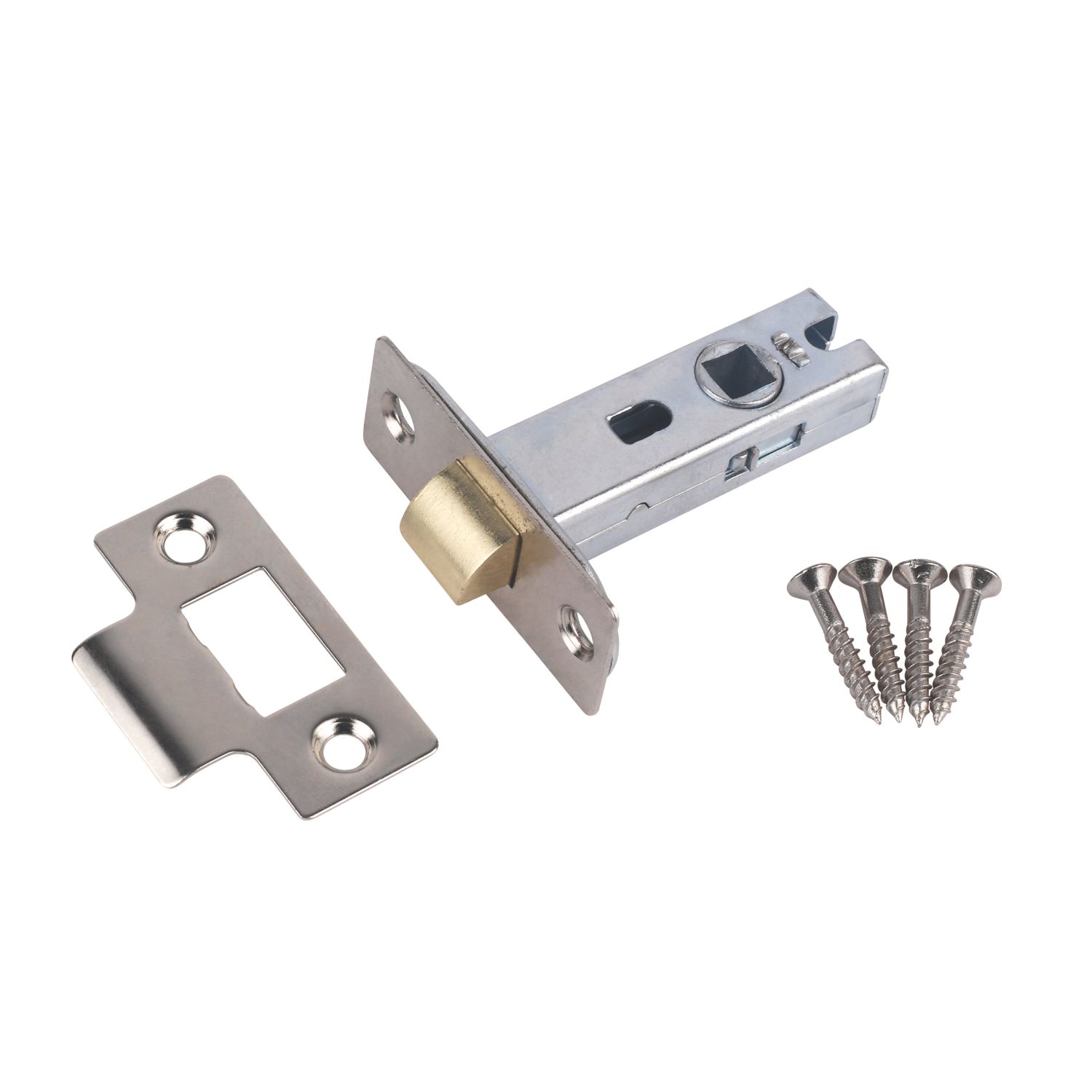 Smith & Locke Nickel-Plated Tubular Mortice Latch 66mm Case - 45mm Backset (4065K)