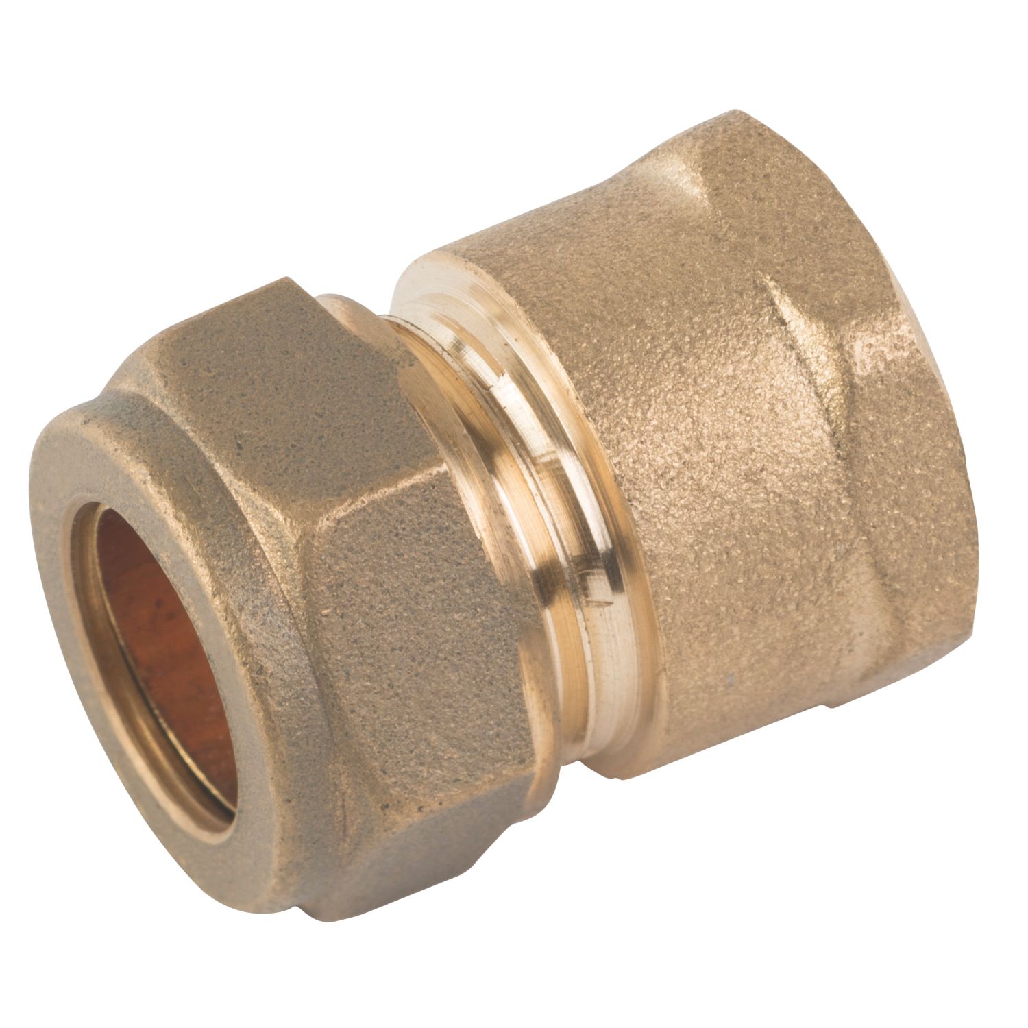 Midbrass Brass Compression Adapting Female Iron Coupler 1/2" x 1/2" (406HP)