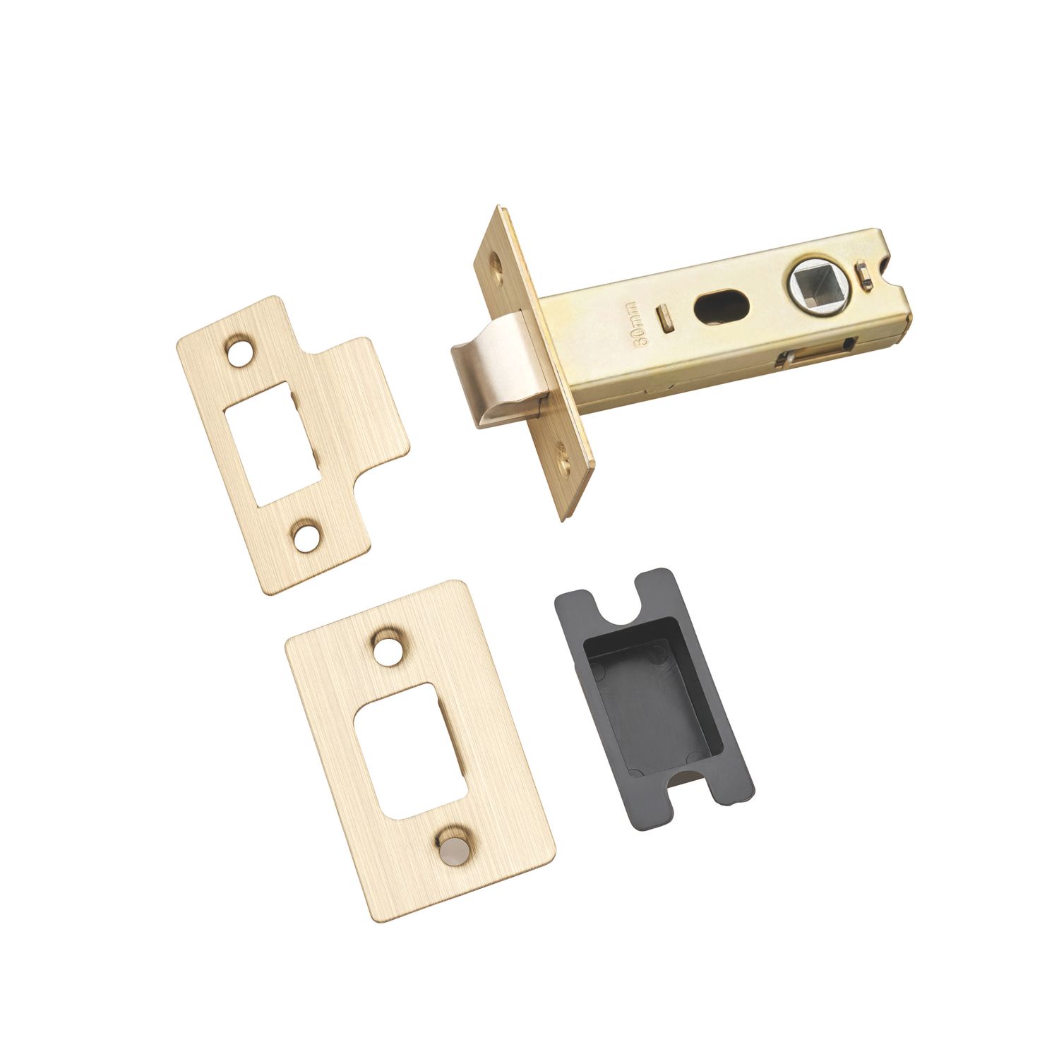 Designer Levers Antique Brass Tubular Bolt-Thru Latch 76mm Case - 57mm Backset (406KK)