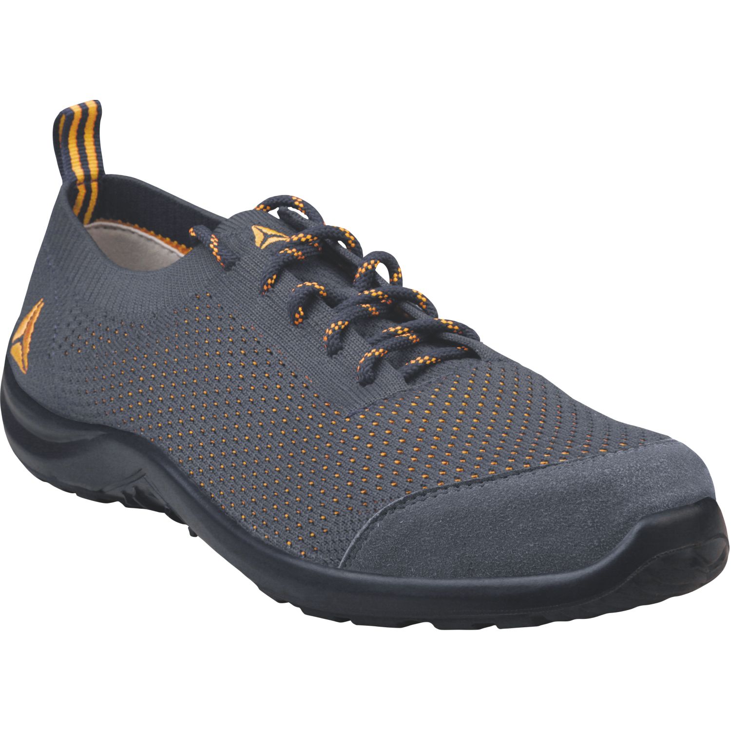 Delta Plus Summer Size 10 Grey/Orange Steel Toe Cap Safety Trainers (408JH)