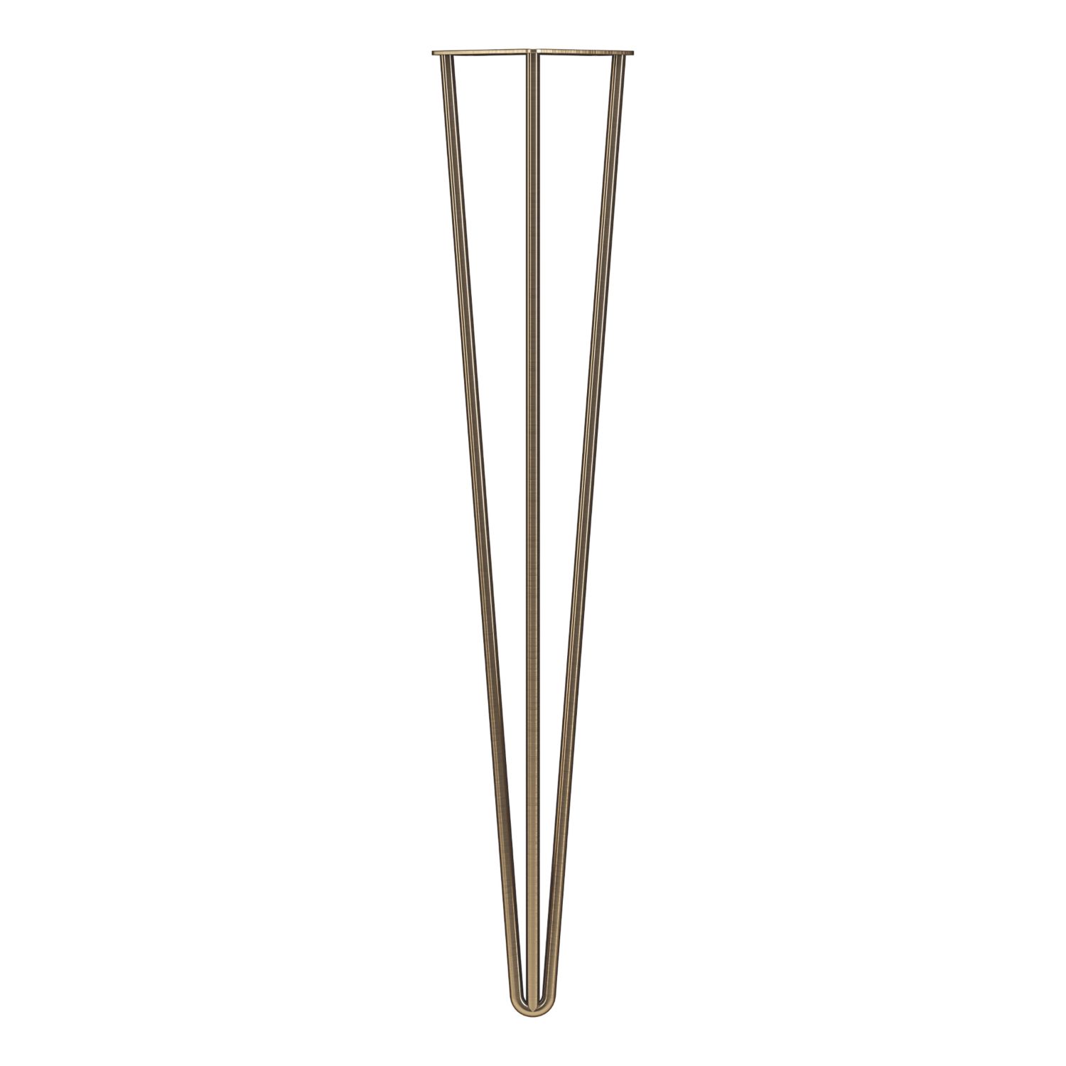 Rothley 3-Pin Hairpin Worktop Leg Antique Brass 710mm (409PR)