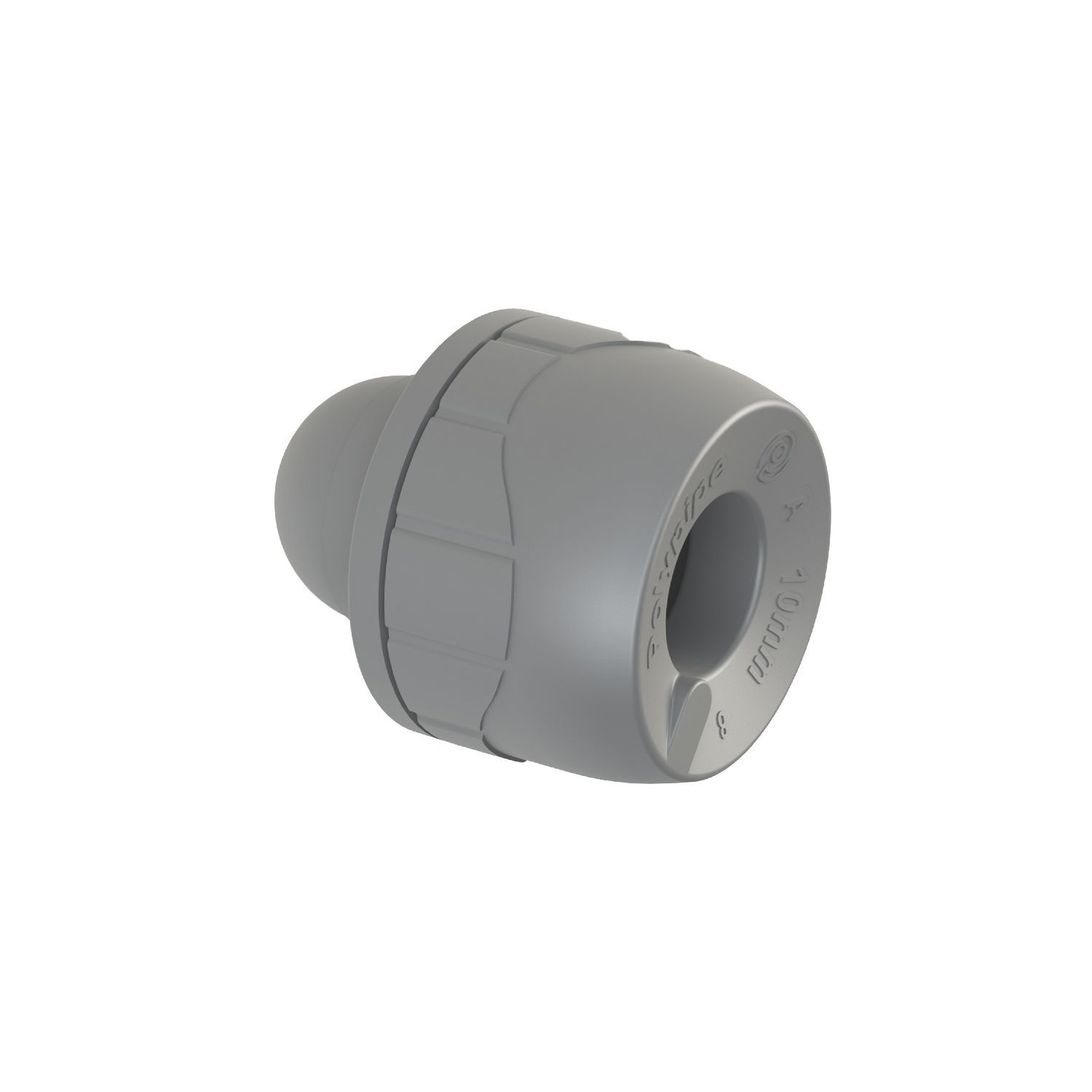 PolyPlumb Enhanced Plastic Push-Fit Socket Ends 10mm 2 Pack (409PY)