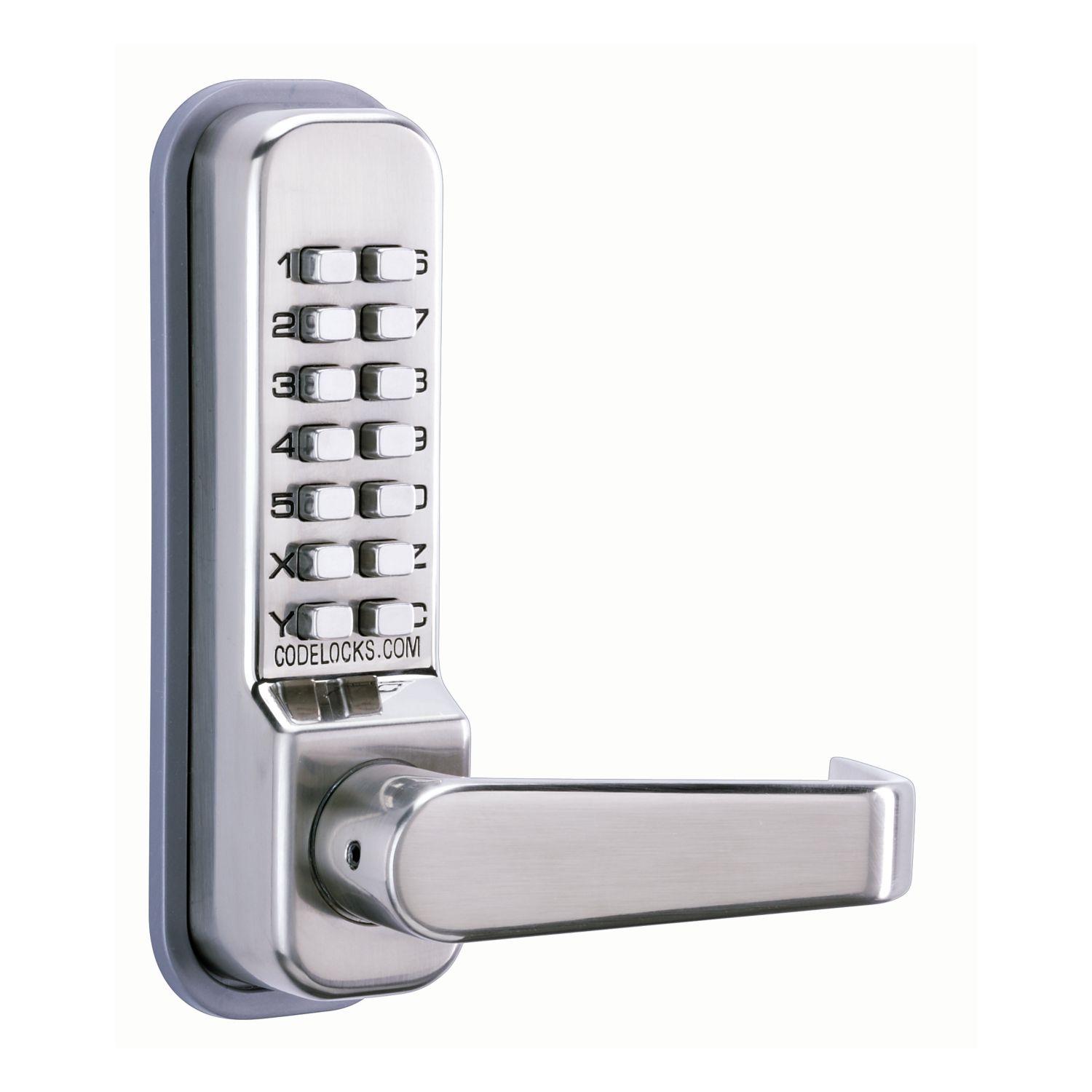Codelocks Medium Duty Push-Button Lock with Code-Free Mode 58mm Stainless Steel (4103T)
