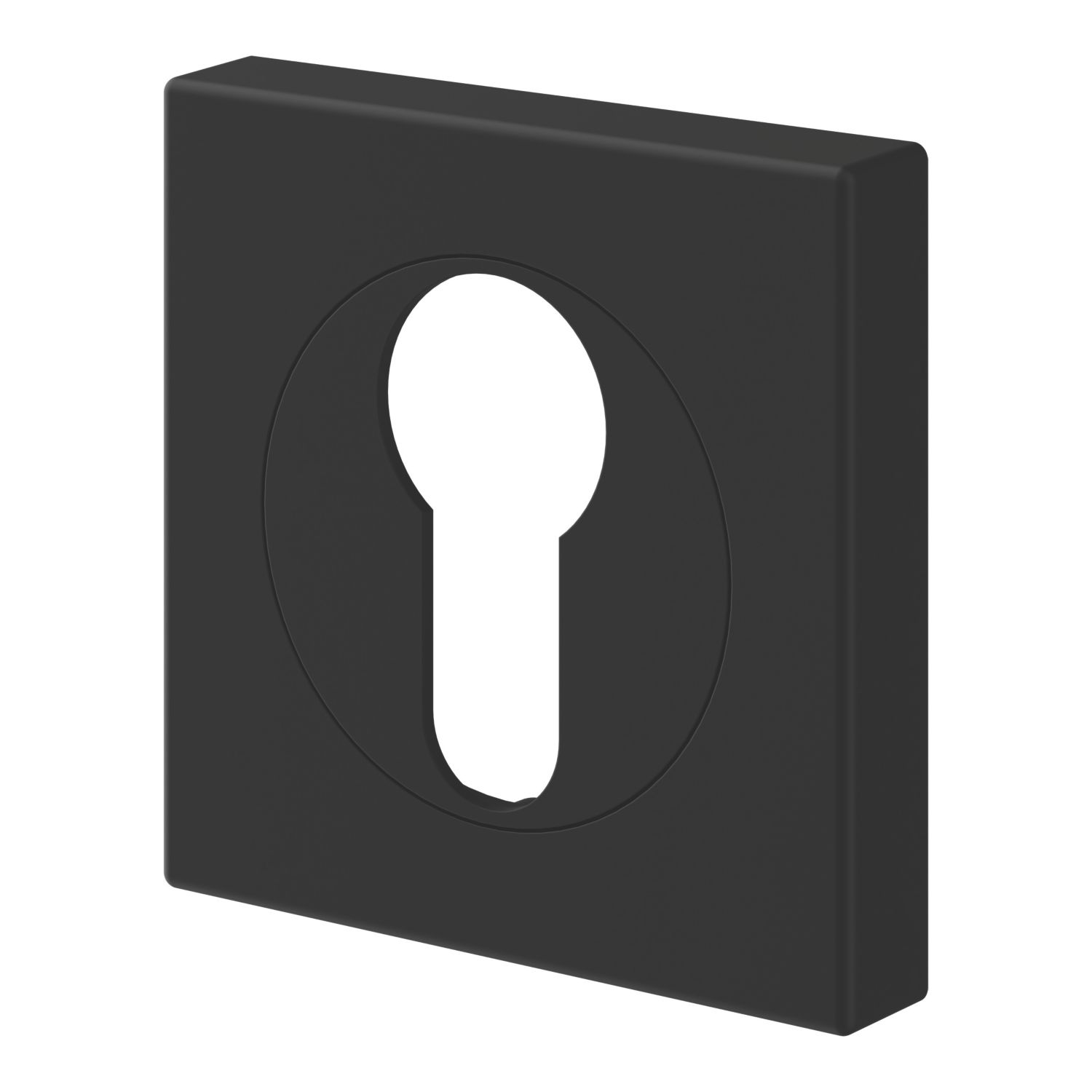 Cooke & Lewis Lormel Euro Escutcheon (Pair) Matt Black 52mm (410CM)