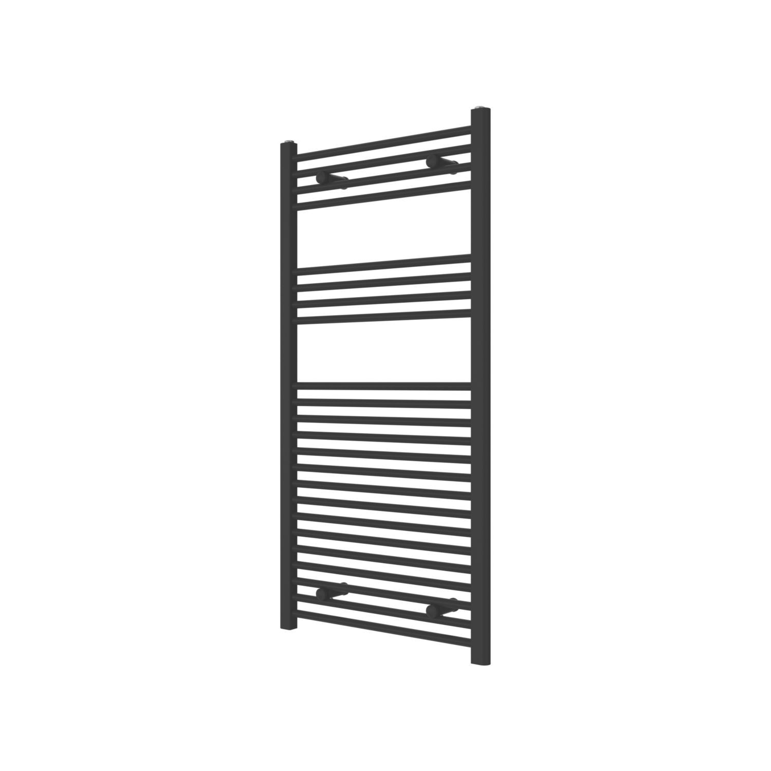 Flomasta 1200mm x 600mm 2101BTU Black Flat Towel Radiator (412TF)