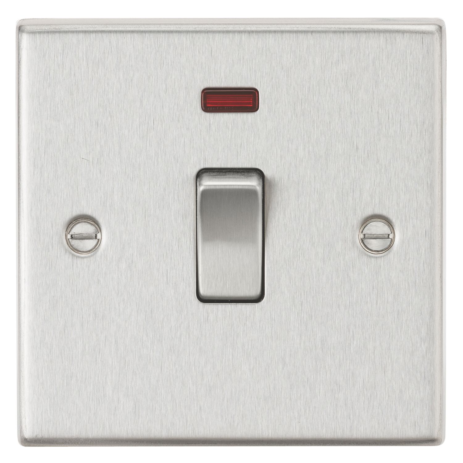 Knightsbridge 20A 1-Gang DP Control Switch Brushed Chrome with LED (412TY)