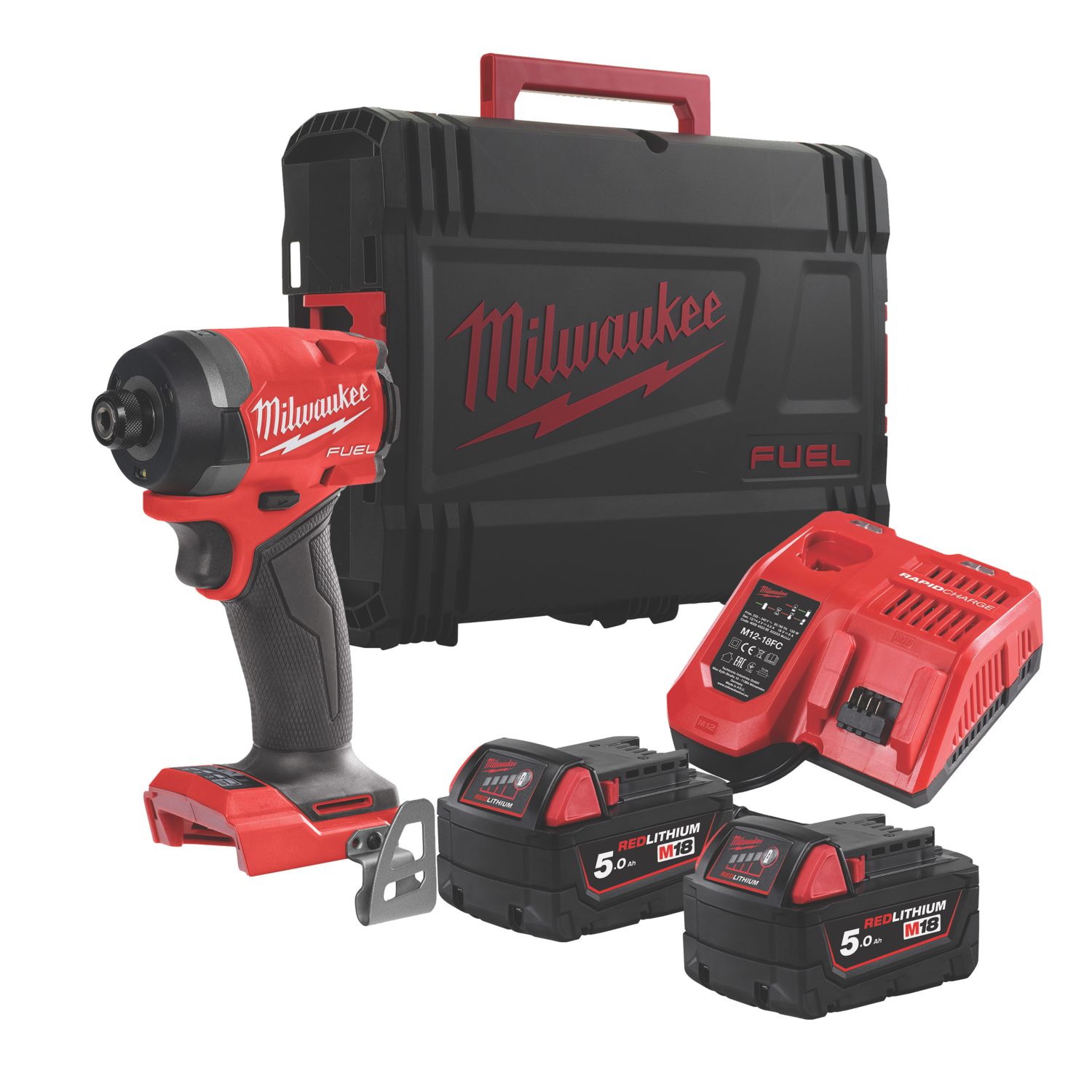 Milwaukee M18 FID3-502X FUEL 18V 2 x 5.0Ah Li-Ion RedLithium Brushless Cordless Impact Driver (413GE)