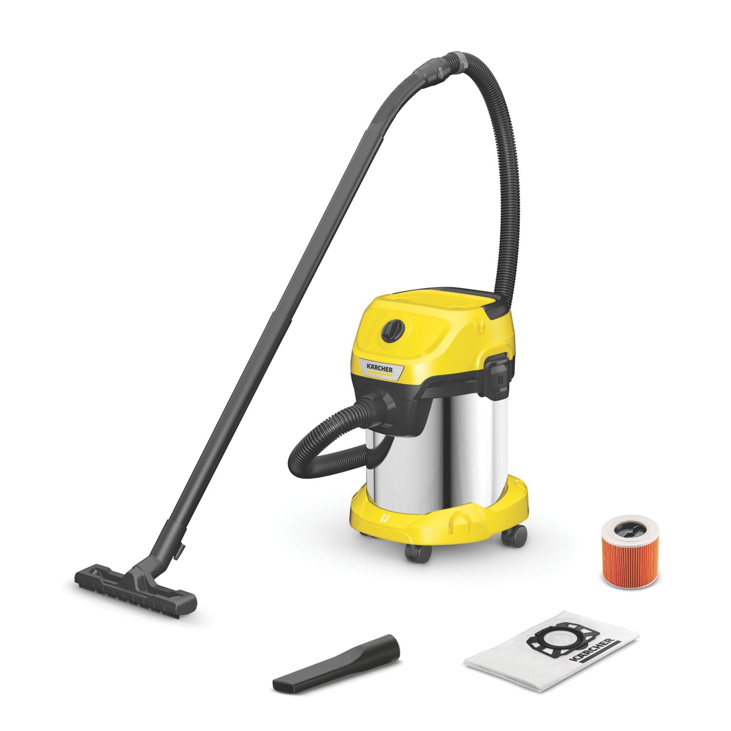 Karcher WD 3 1000W 17Ltr Wet & Dry Vacuum Cleaner 240V (414EY)