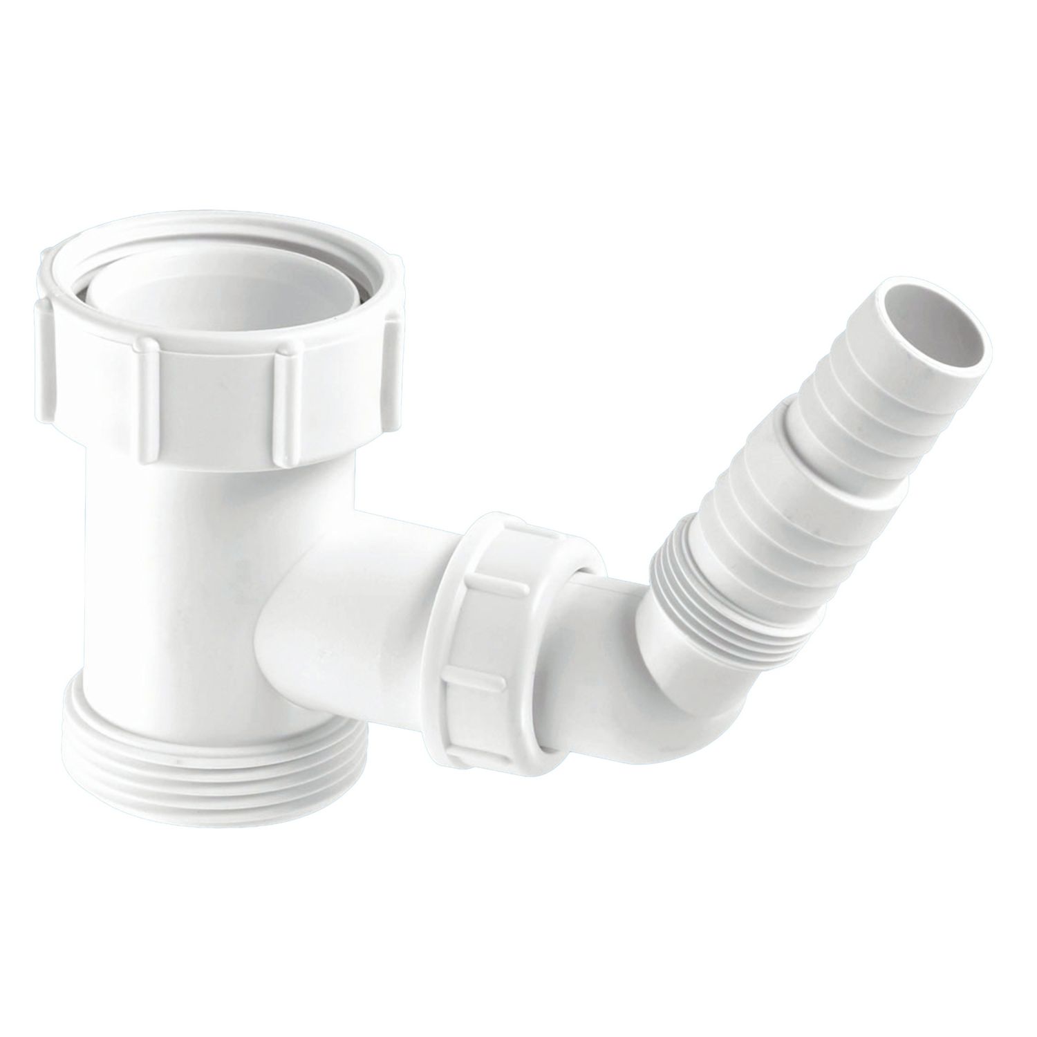 McAlpine V33S Compression Domestic Appliance Tee Piece Connector White 40mm (4167P)
