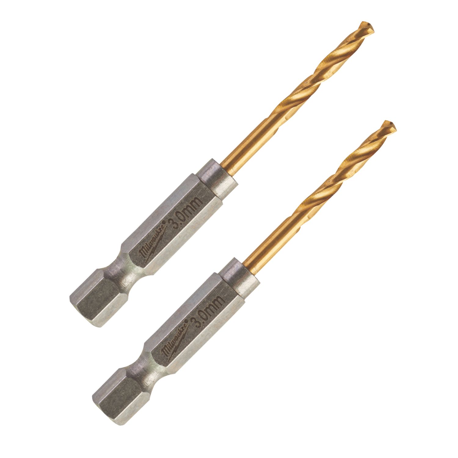 Milwaukee SWave Hex Shank Metal Drill Bits 3mm x 65mm 2 Pack (416HH)