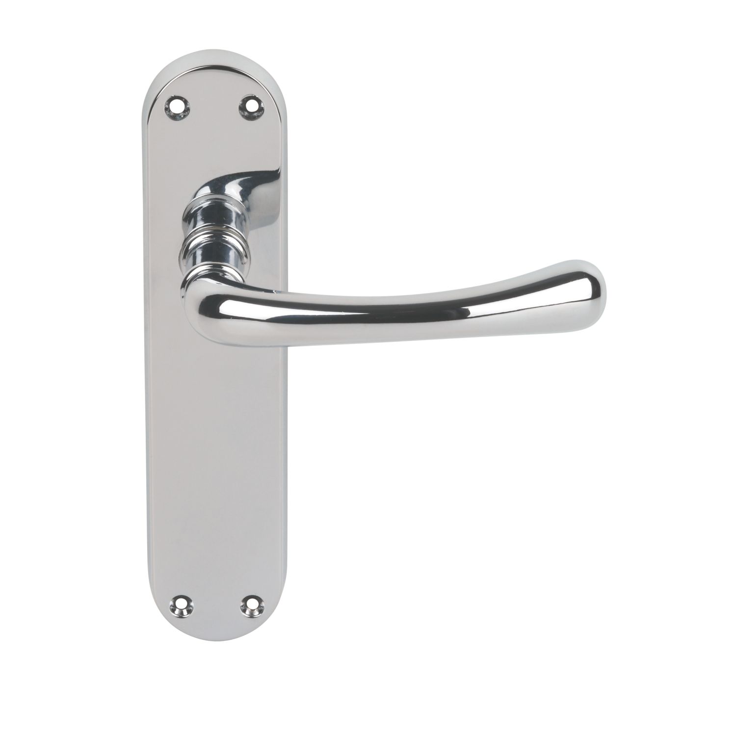 Serozzetta Ibra Lever on Backplate Pair Polished Chrome (41805)