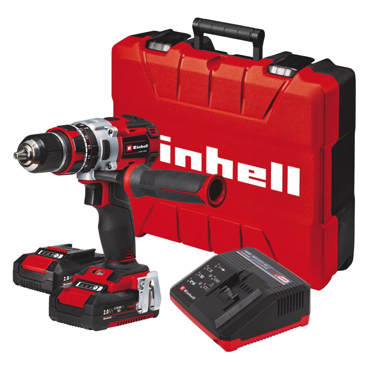 Einhell TE-CD 18 Li-i BL 18V 2 x 2.0Ah Li-Ion Power X-Change Brushless Cordless Combi Drill (418TJ)