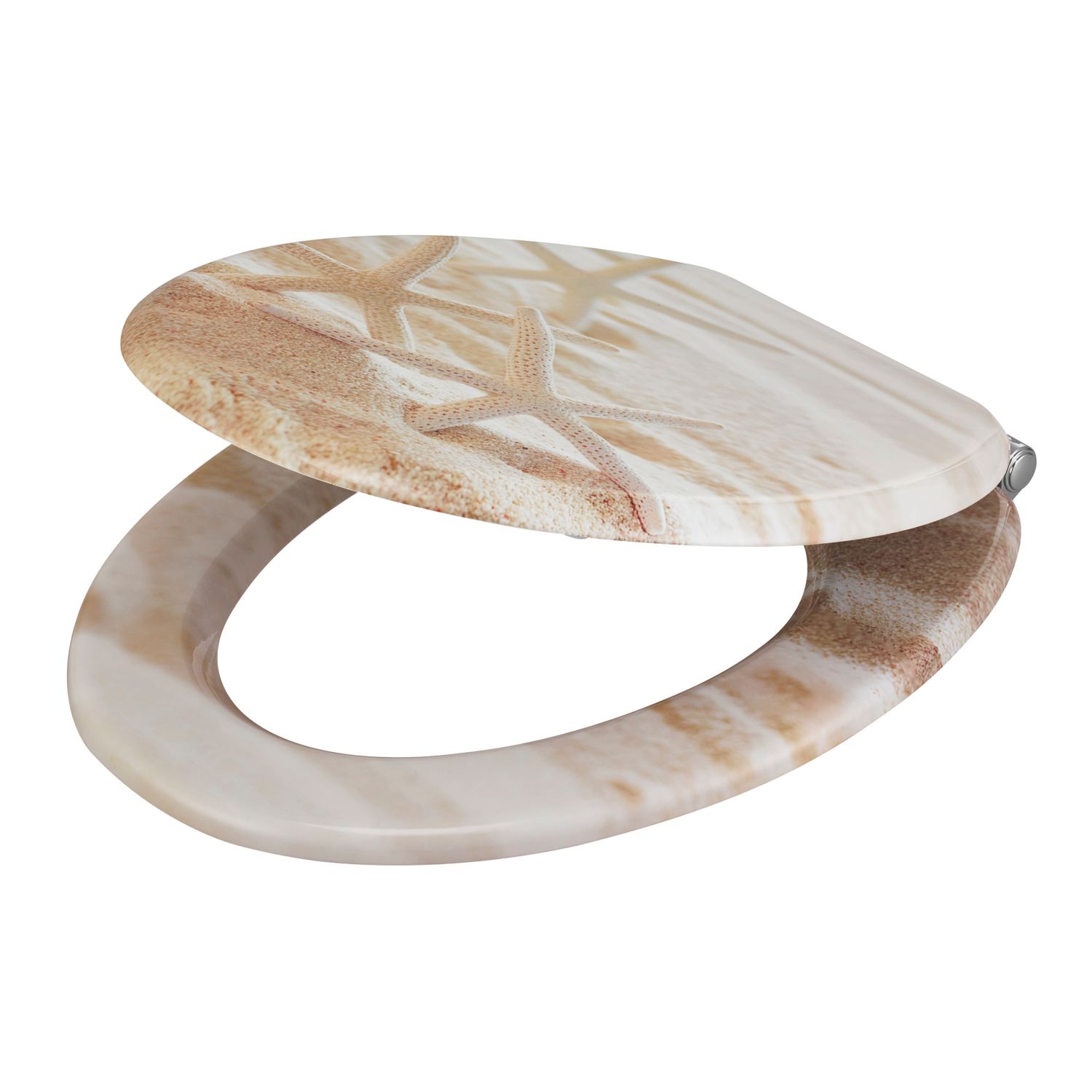 Pilica Soft-Close Toilet Seat Moulded Wood Beach (419RT)