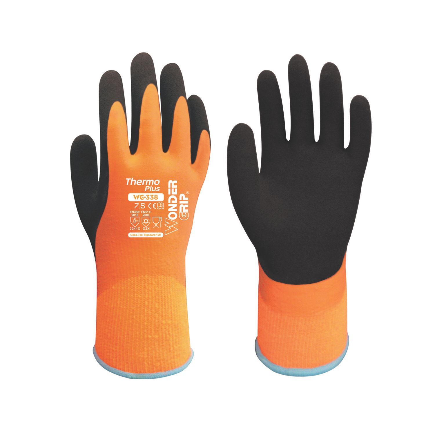 Wonder Grip WG-338 Thermo Plus Thermal Waterproof Gloves Orange Small (419VJ)