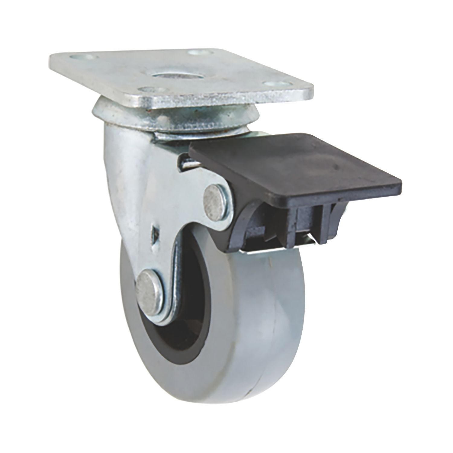 Select TPR Braked Swivel Castor 50mm Grey (420FT)