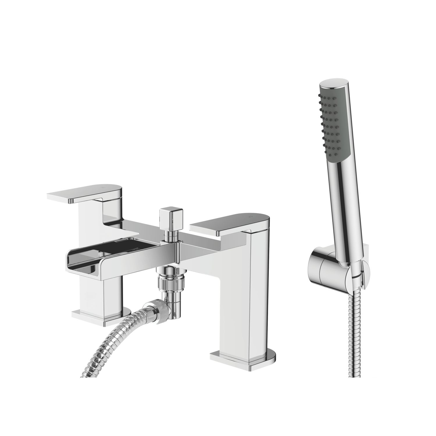 Niagara Waterfall Chrome 125mm Deck Mounted Dual Control Manual Shower Mixer Tap (4225P)