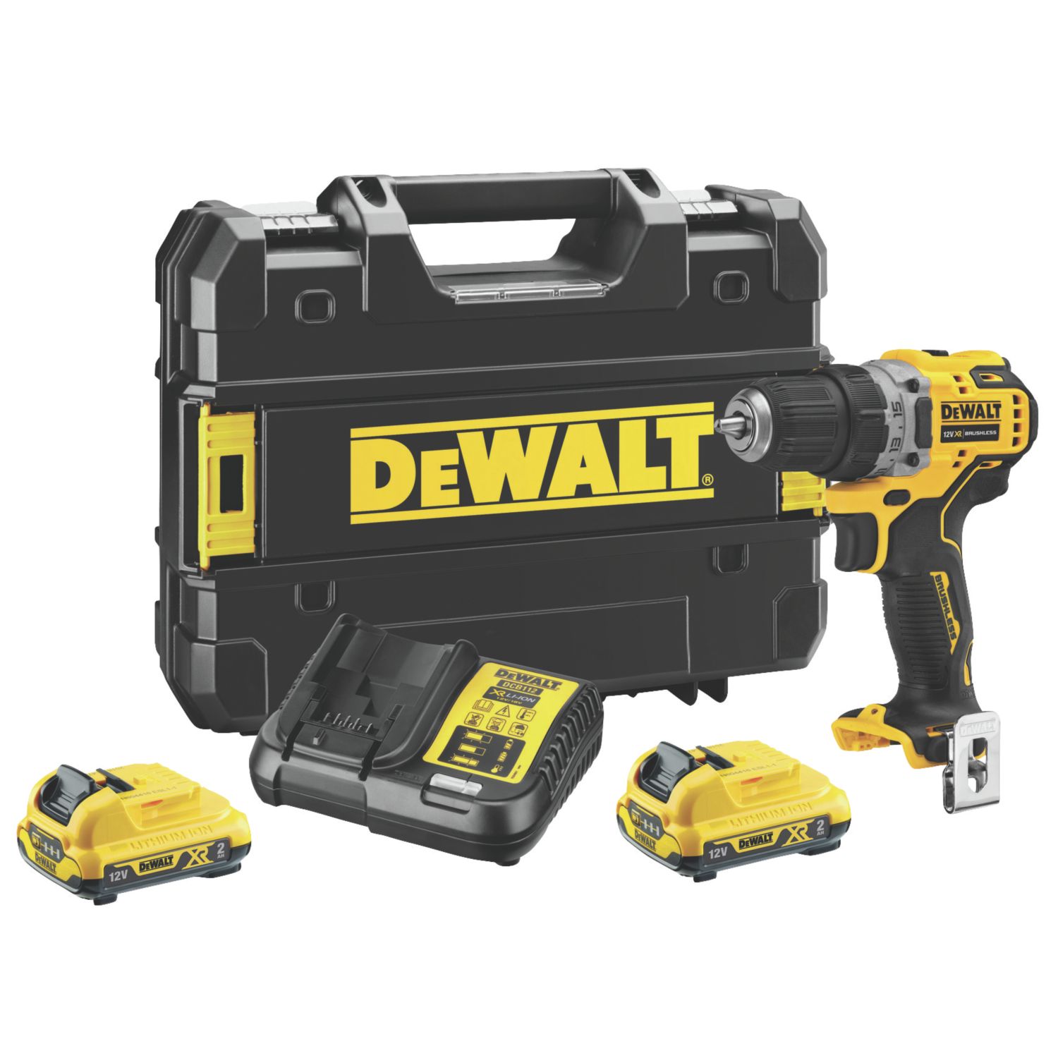 DEWALT DCD701D2-GB 12V 2 x 2.0Ah Li-Ion XR Brushless Cordless Drill Driver (422HP)