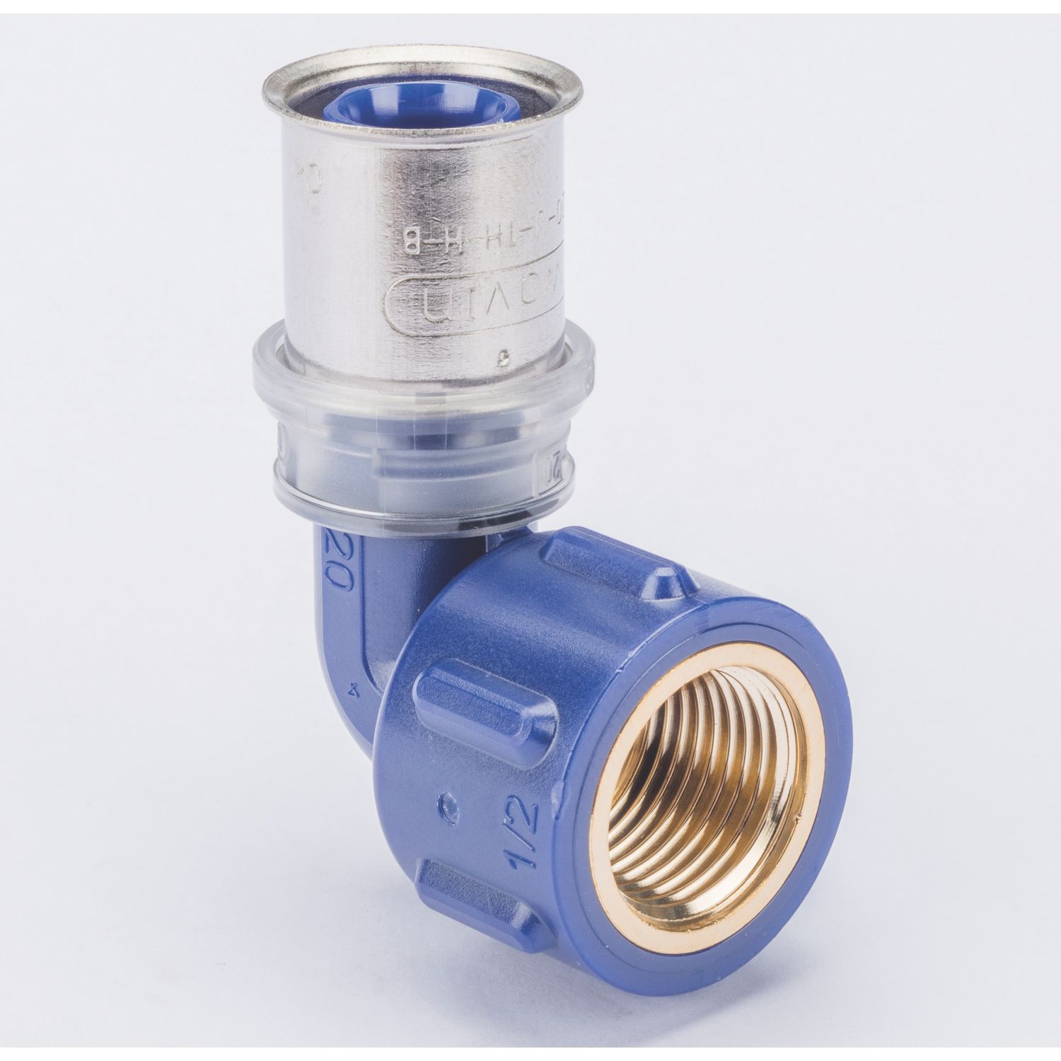 Wavin Tigris Multi-Layer Composite Press-Fit Adapting 90° BSP Female Elbows 0.5" x 20mm 10 Pack (422RM)