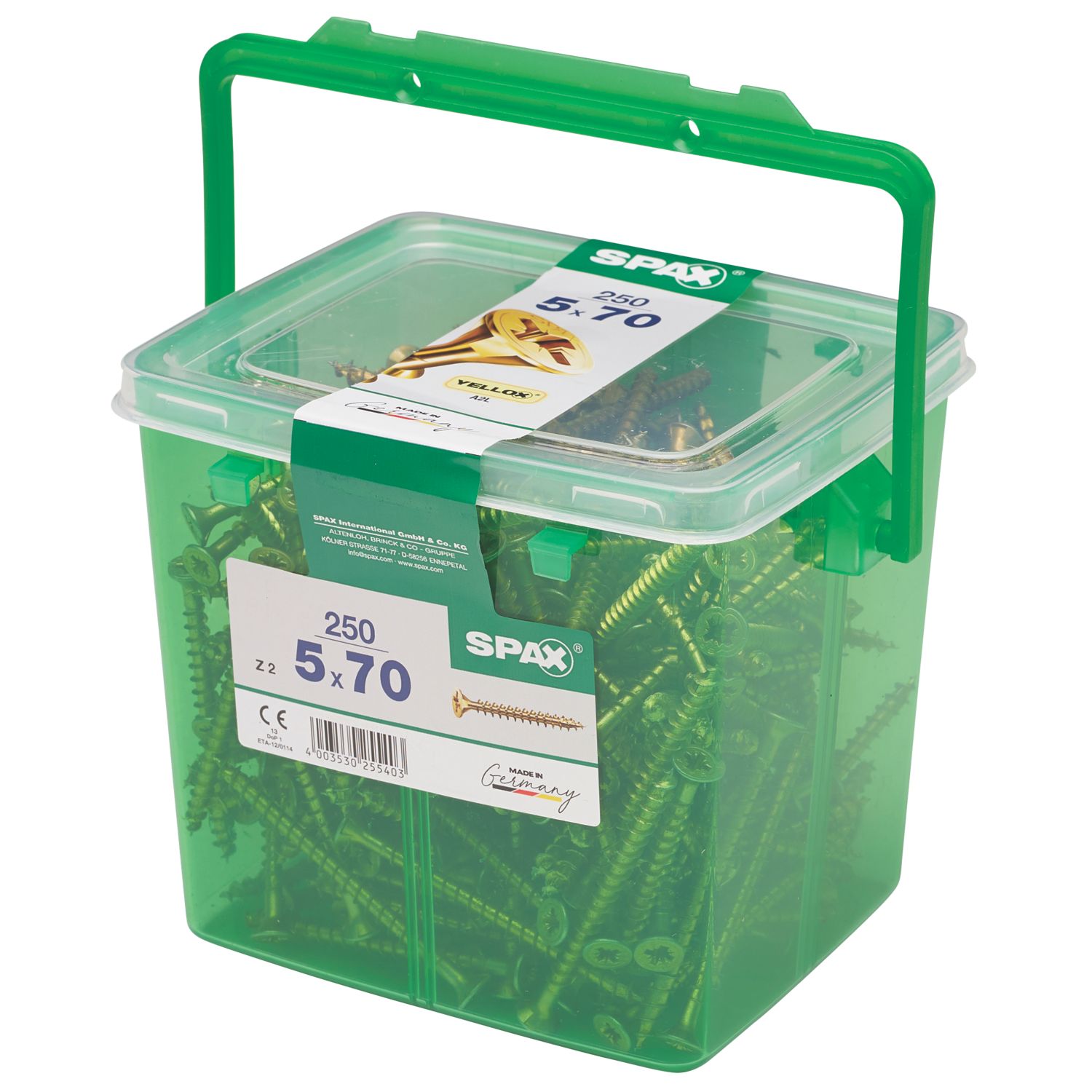 Spax PZ Countersunk Self Drilling Woodscrews 5mm x 70mm 250 Pack (423HT)