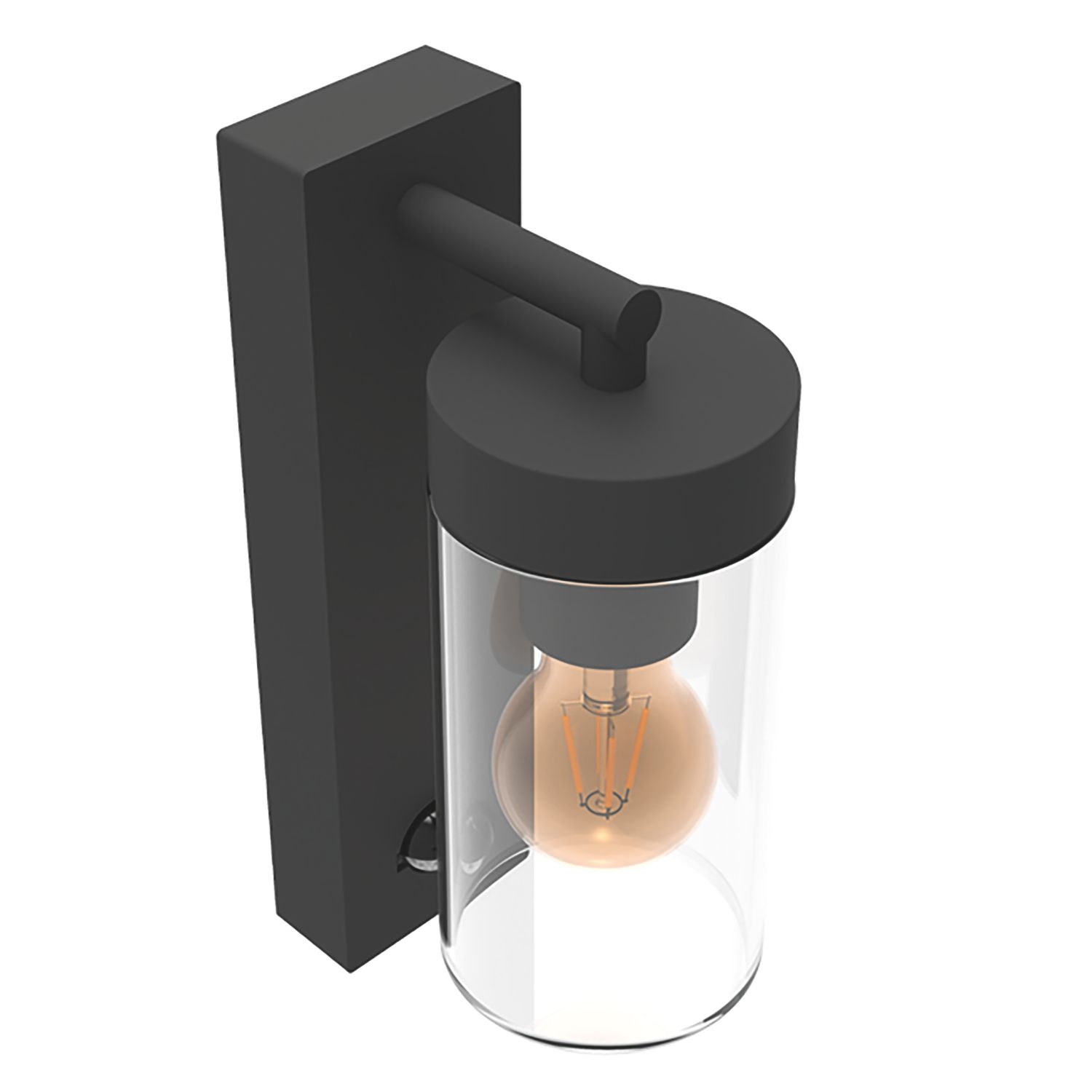 Calex Perugia Outdoor Wall light With PIR Sensor Black (424CX)