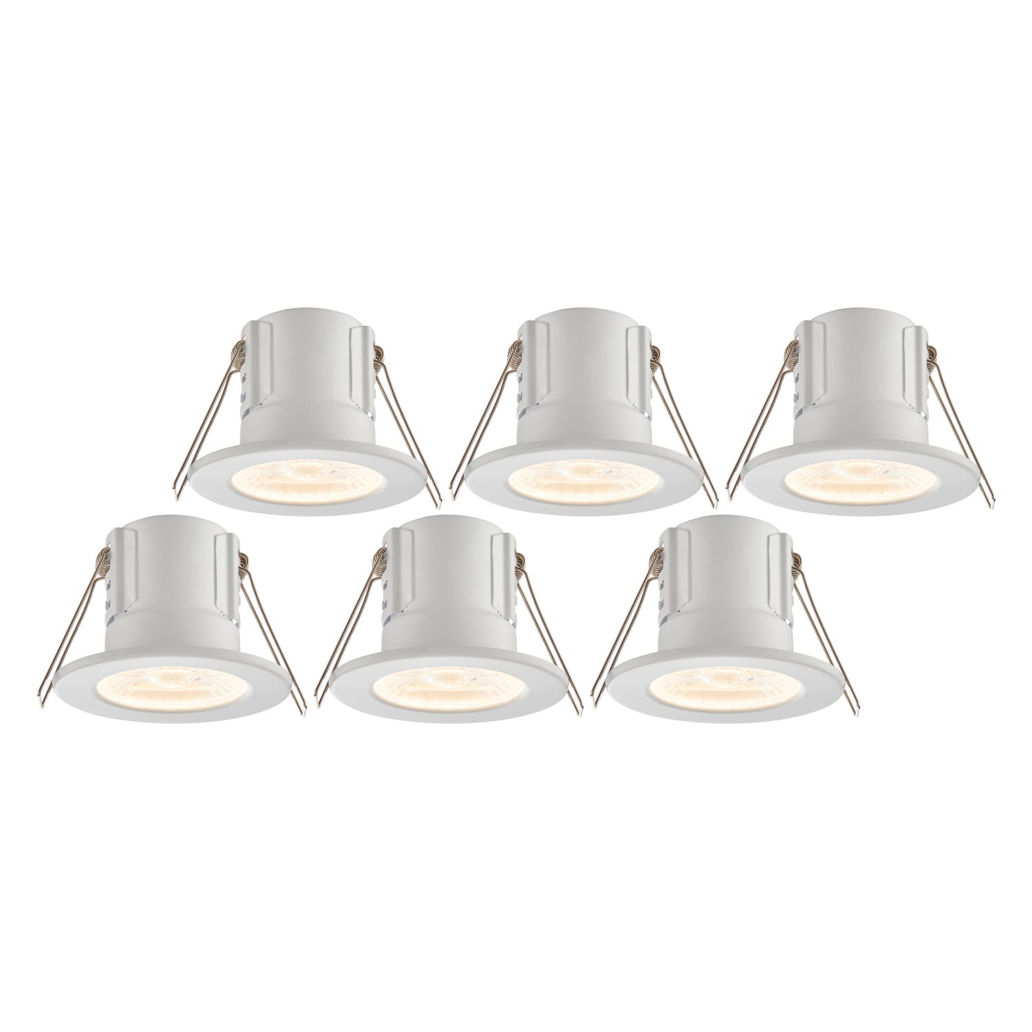 Saxby CosmosEco V3 Fixed Fire Rated LED Recessed Downlights White 6W 500lm 6 Pack (424RE)