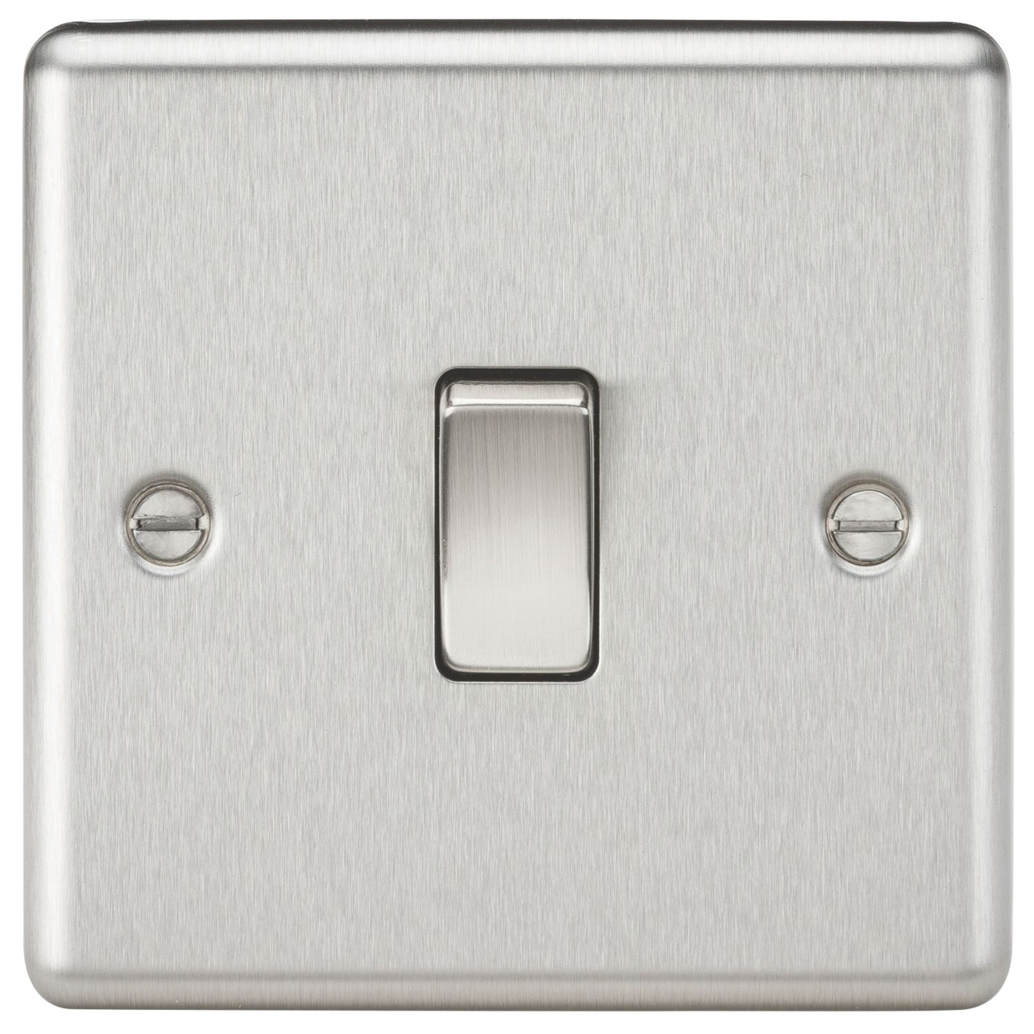 Knightsbridge 10AX 1-Gang 2-Way Light Switch Brushed Chrome (424TX)