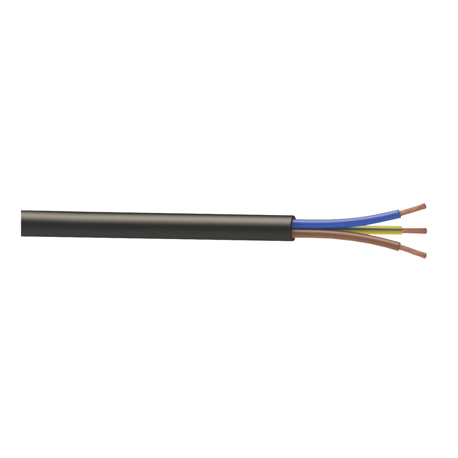 Time 3183P Black 3-Core 2.5mm² Flexible Cable 10m Coil (425JY)