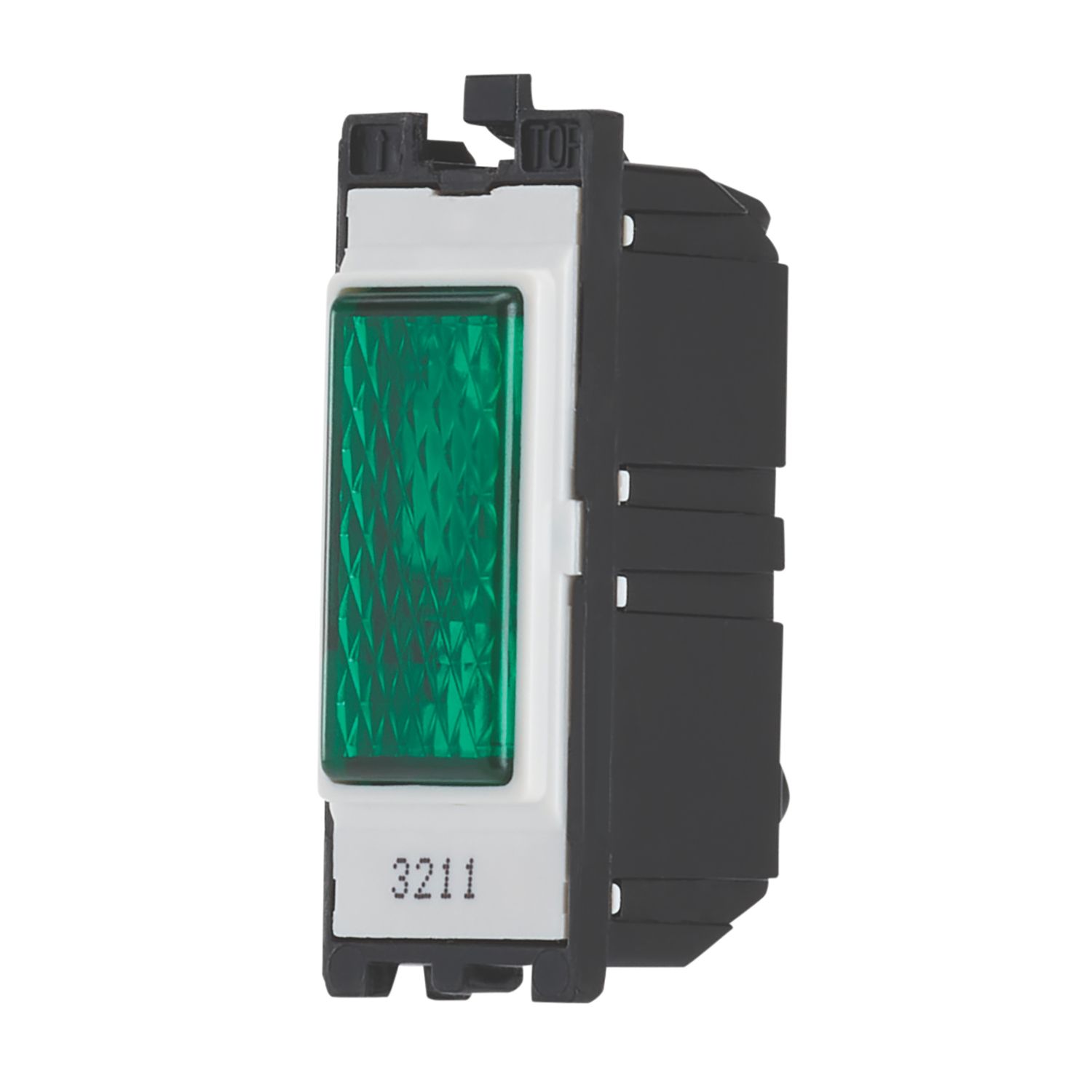 Contactum Green Neon Power Indicator with White Inserts 230V (425RV)