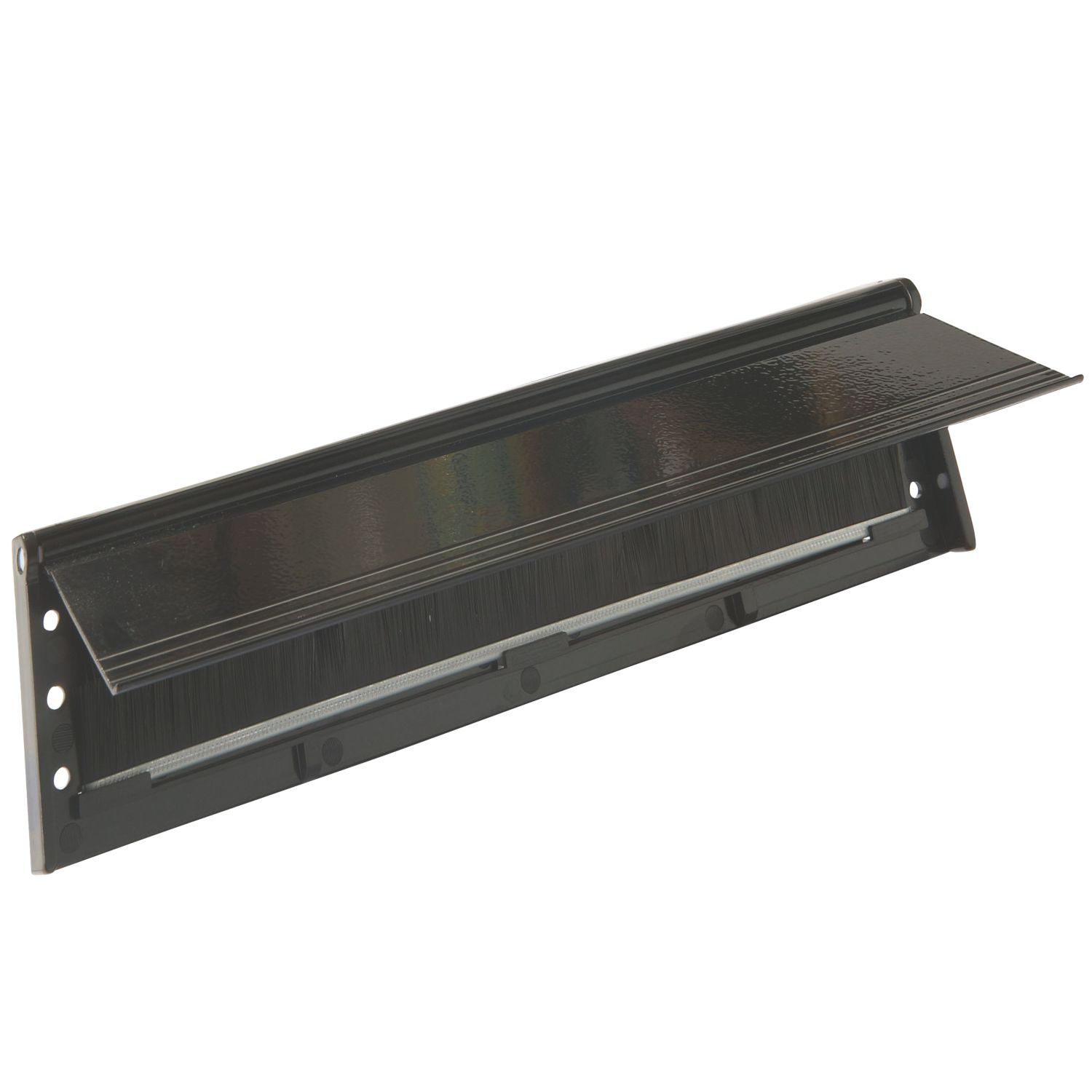 Stormguard Brush Letter Plate Black 292mm x 75mm (425TF)