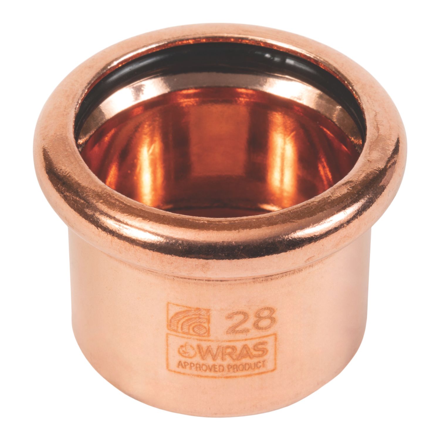 Flomasta Copper Press-Fit M-Profile Stop Ends 28mm 2 Pack (426AK)