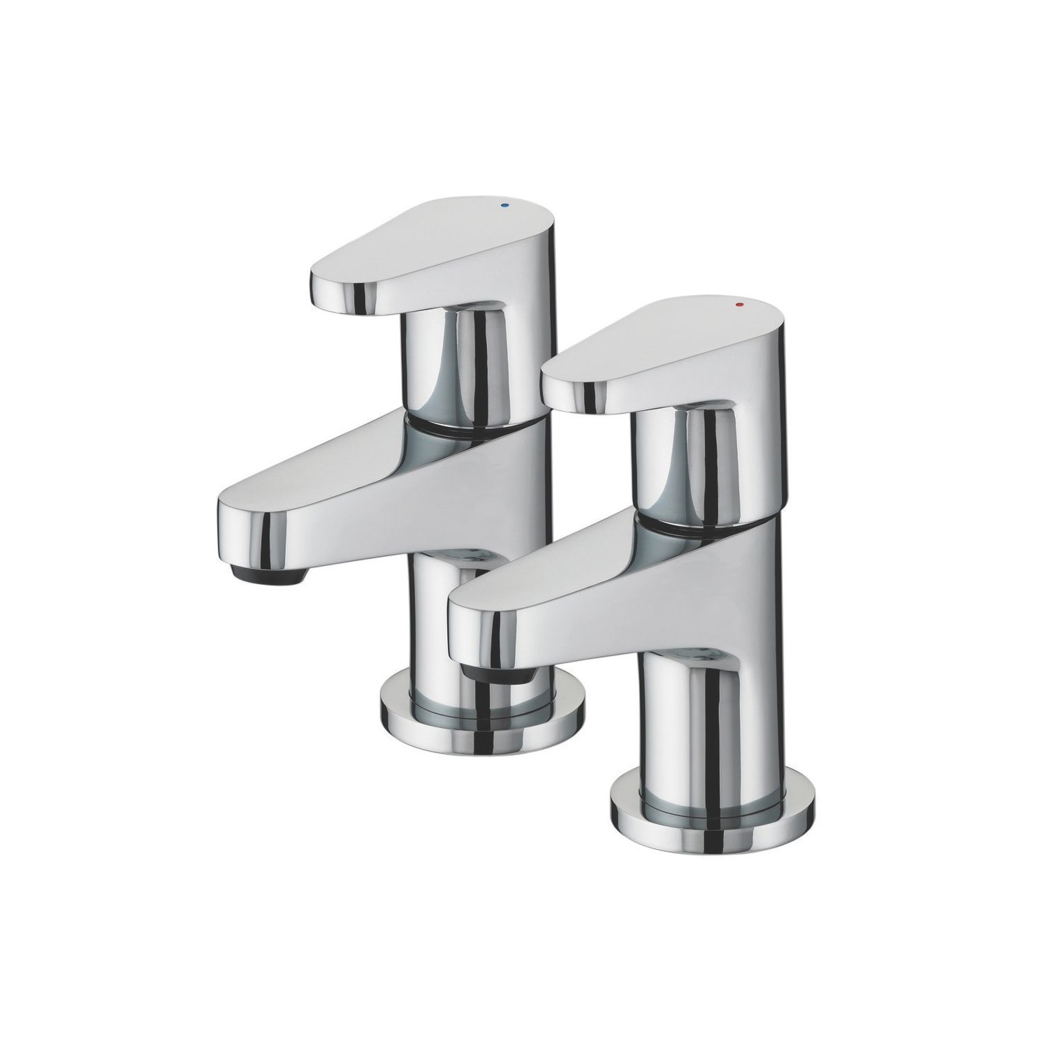 Bristan Quest Chrome 110mm Cloakroom Lever 2 Tap Holes Basin Pillar Tap (42751)