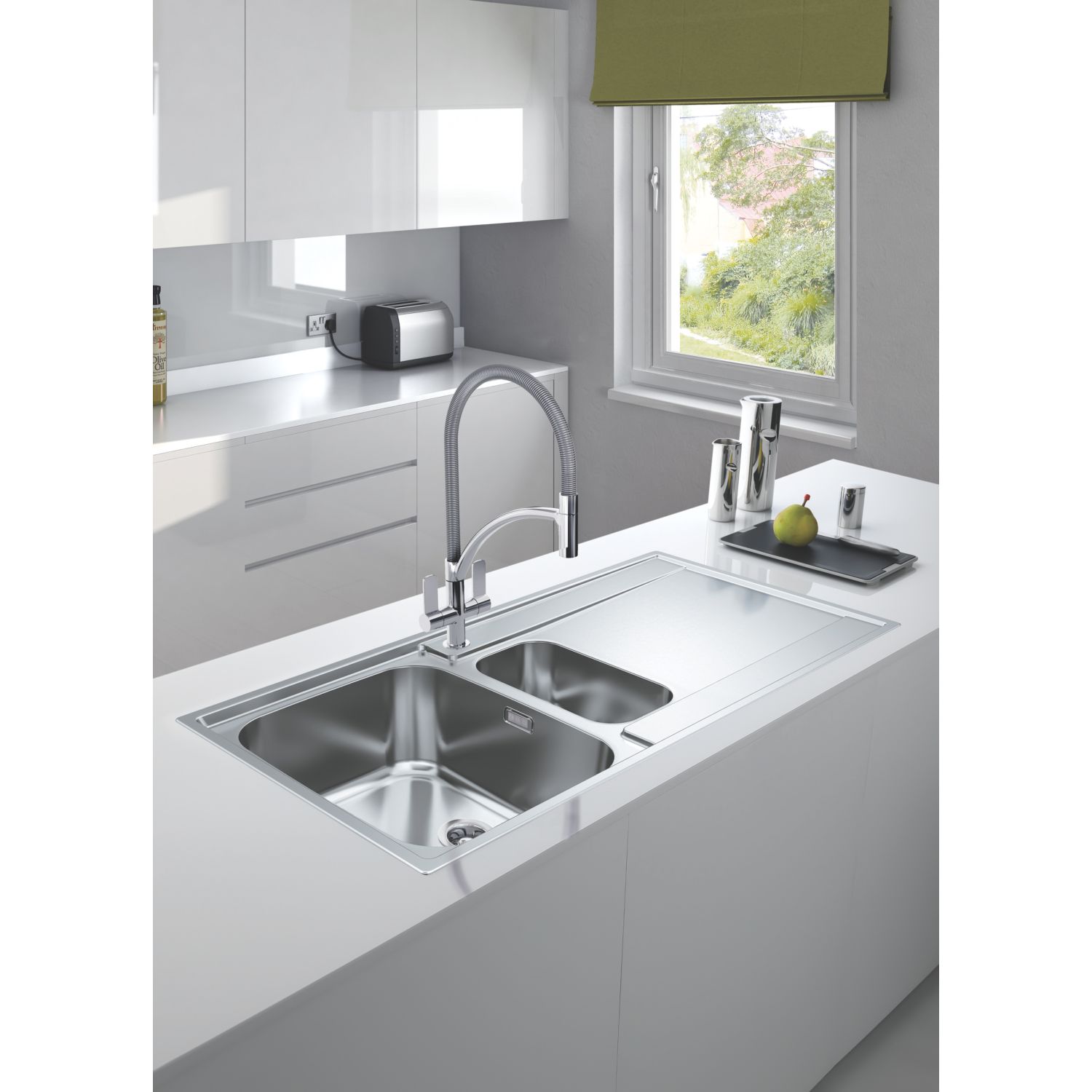 Franke Maris Slim Top 1.5 Bowl Stainless Steel Inset Kitchen Sink 1000mm x 510mm (4276F)