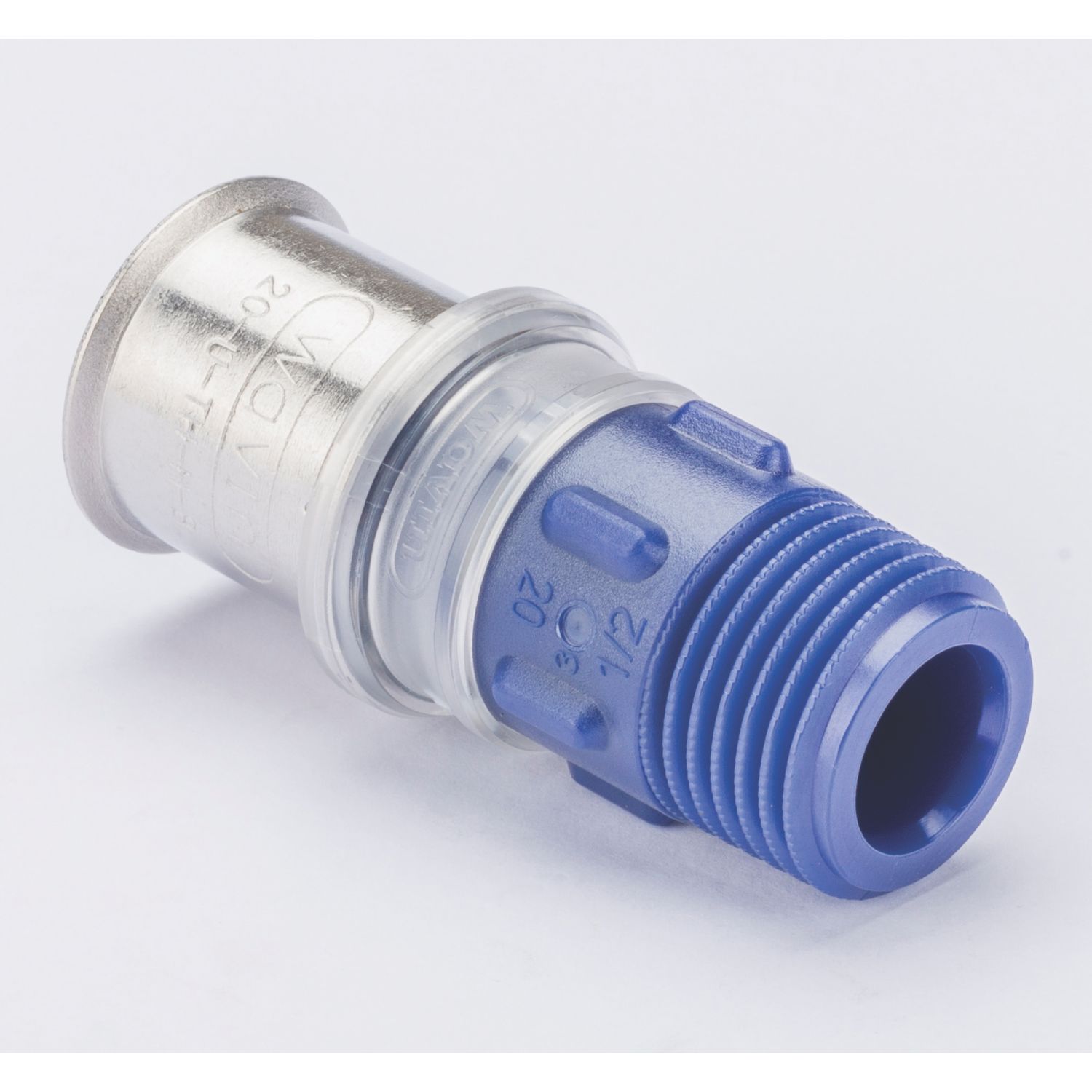 Wavin Tigris K5 Multi-Layer Composite Press-Fit Adapting Male Couplers 0.5" x 20mm 10 Pack (427RM)