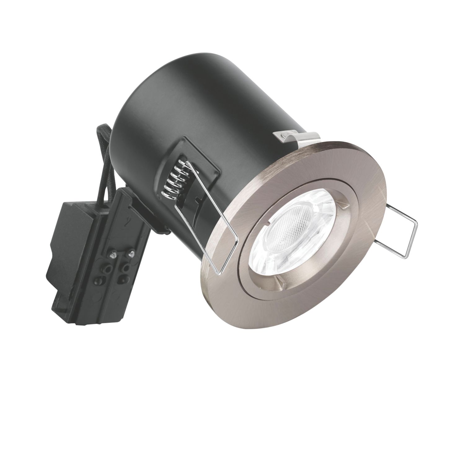 Enlite EFD Fixed Fire Rated LED Downlight Satin Nickel 5W 500lm (4286P)