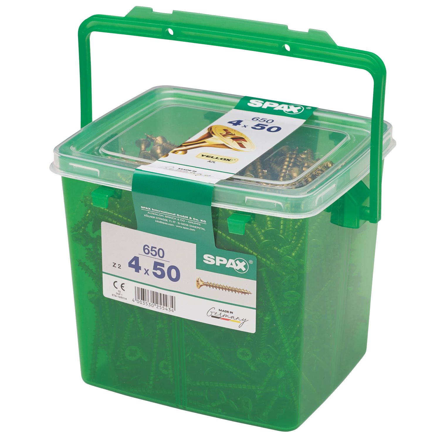 Spax PZ Countersunk Self Drilling Woodscrews 4mm x 50mm 650 Pack (428HT)